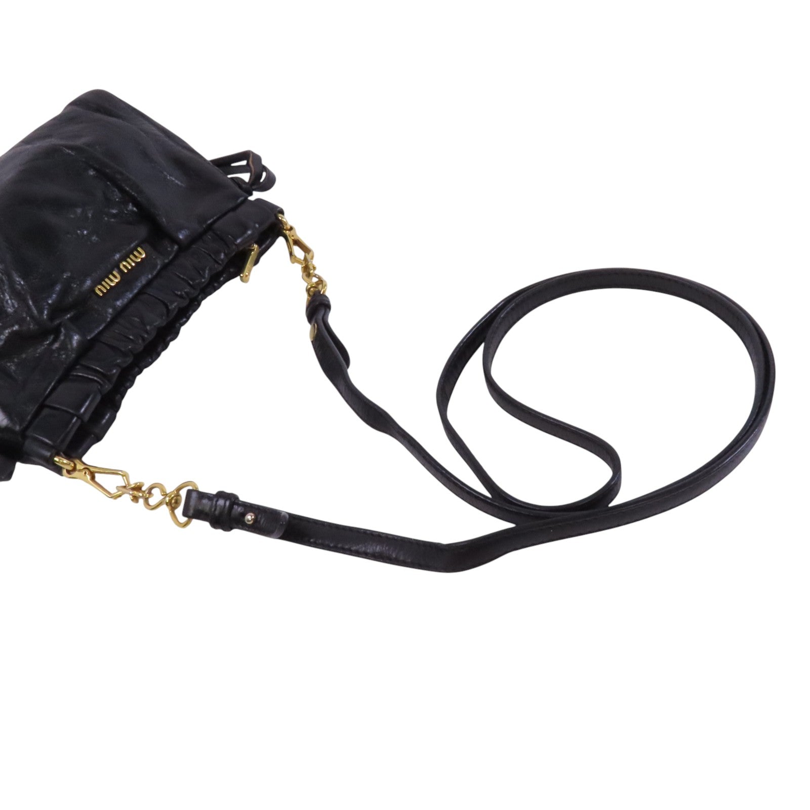 Miu Miu 羊皮皮革Shoulder Bag銀扣肩背袋