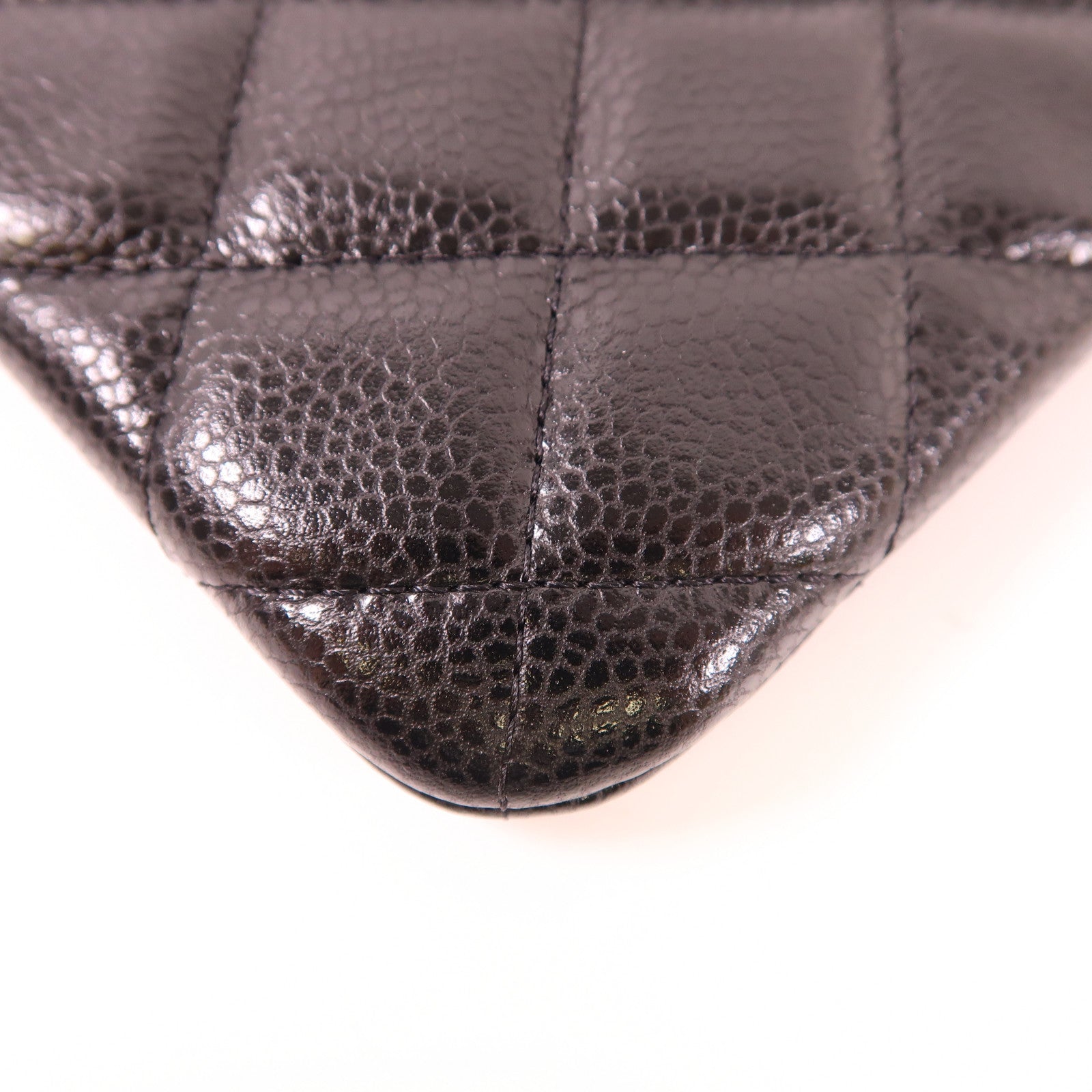 CHANEL 牛皮皮革Pouch銀扣手拿包