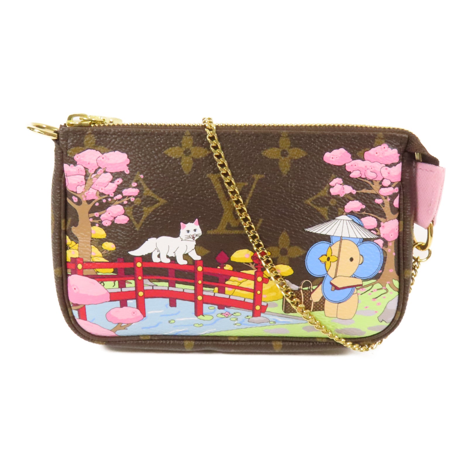 LOUIS VUITTON Monogram Pochette Accessoires金扣手挽袋
