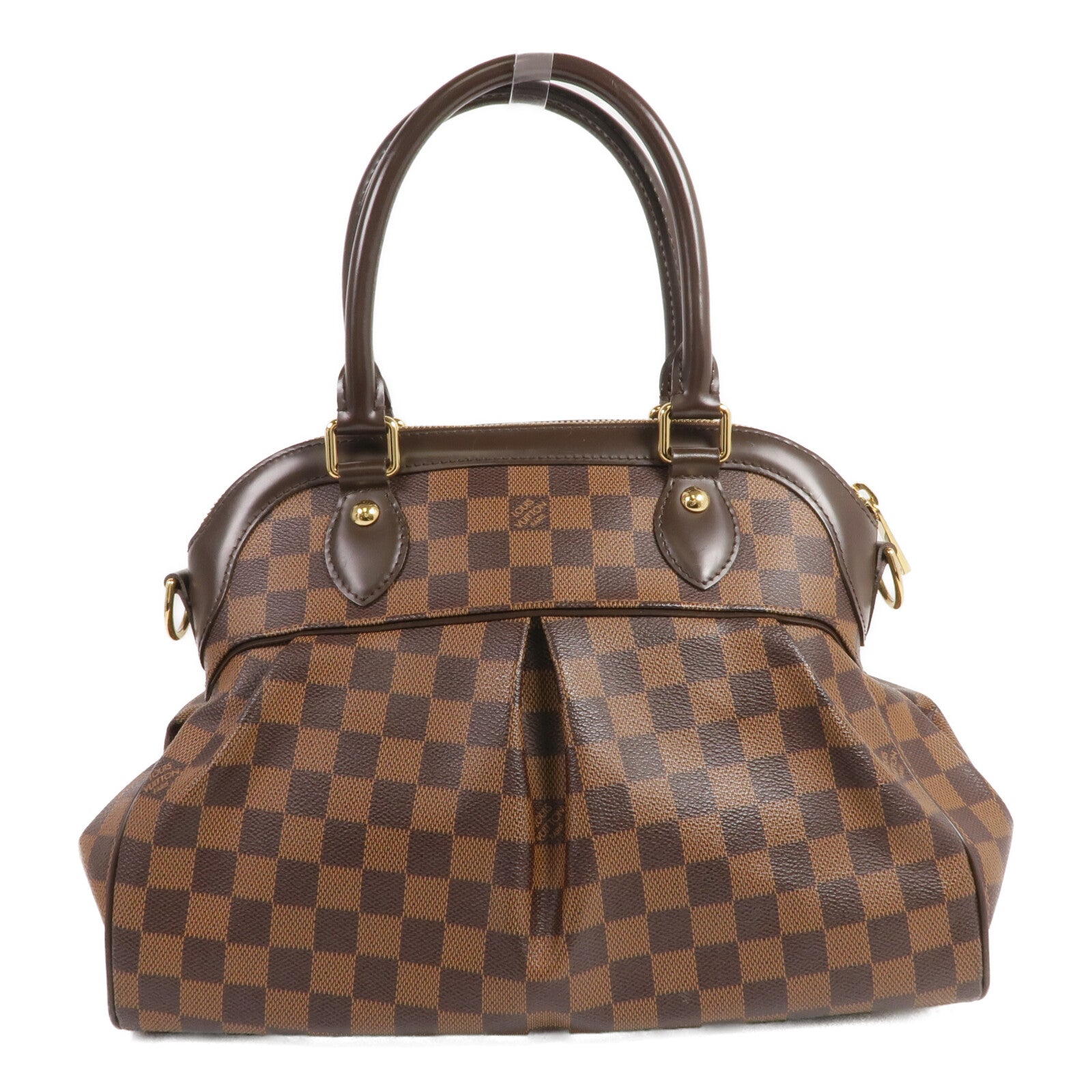 LOUIS VUITTON 【激減優惠】Damier Trevi PM金扣手挽肩背兩用袋