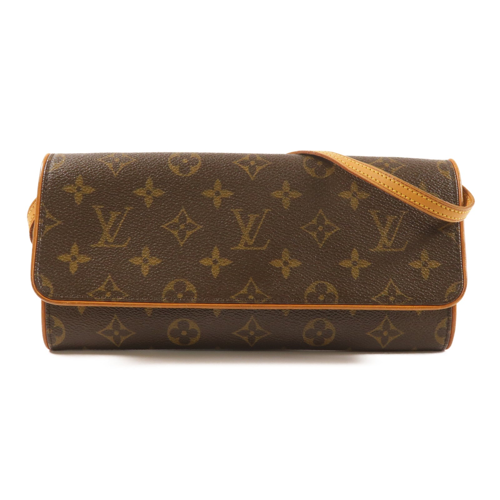 LOUIS VUITTON Monogram Pochette Twin GM金扣肩背袋