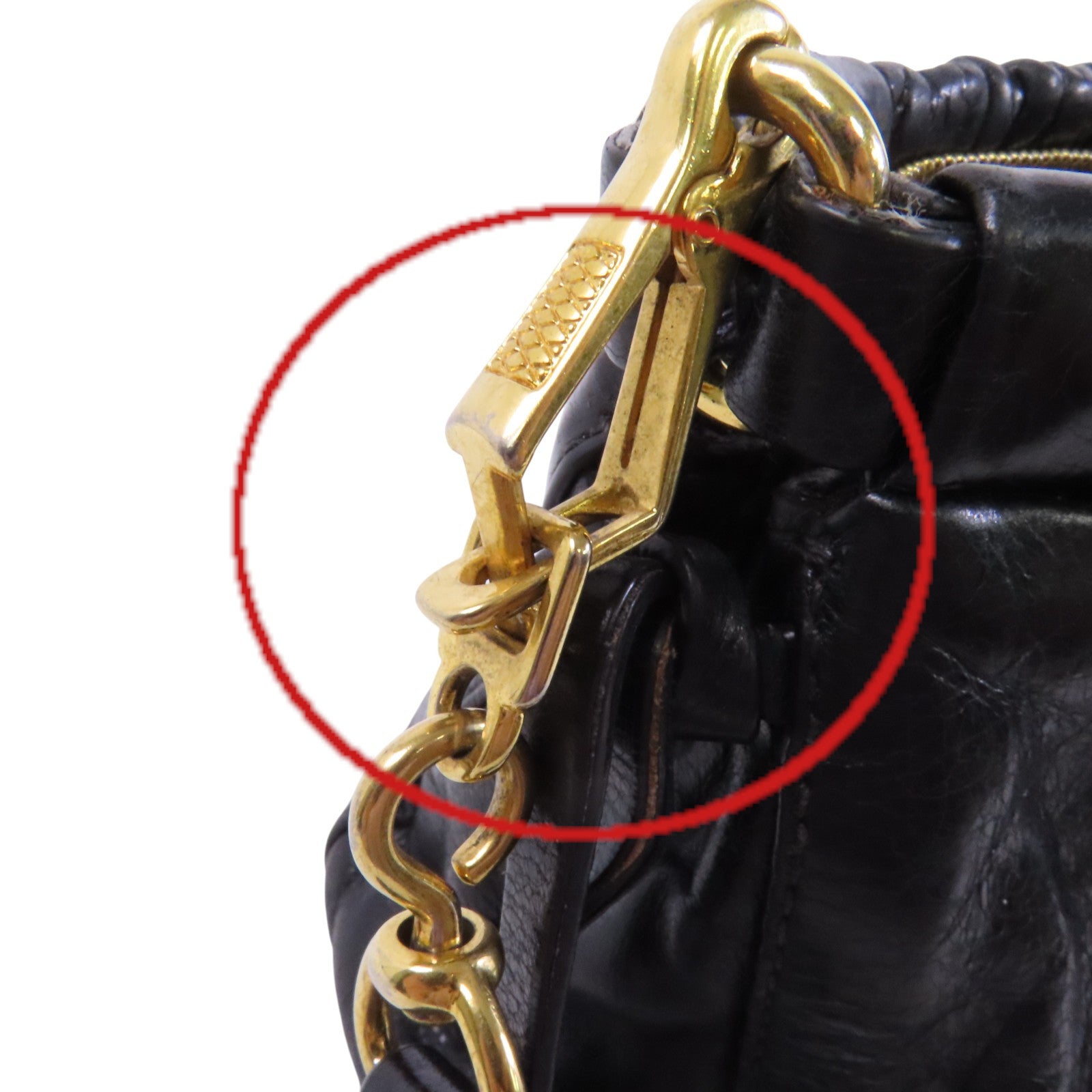 Miu Miu 羊皮皮革Shoulder Bag銀扣肩背袋