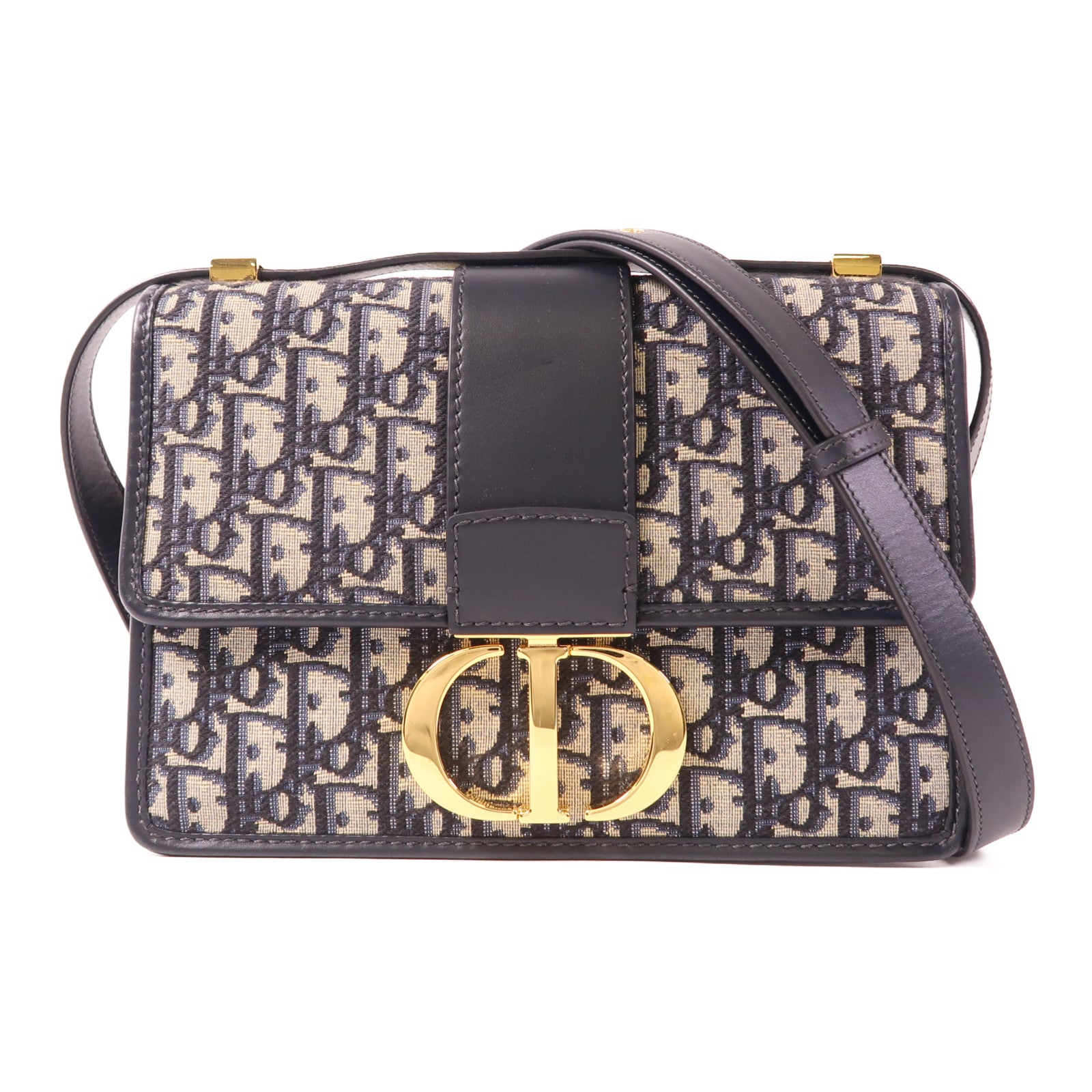 Dior 帆布Montaigne 30金扣肩背袋