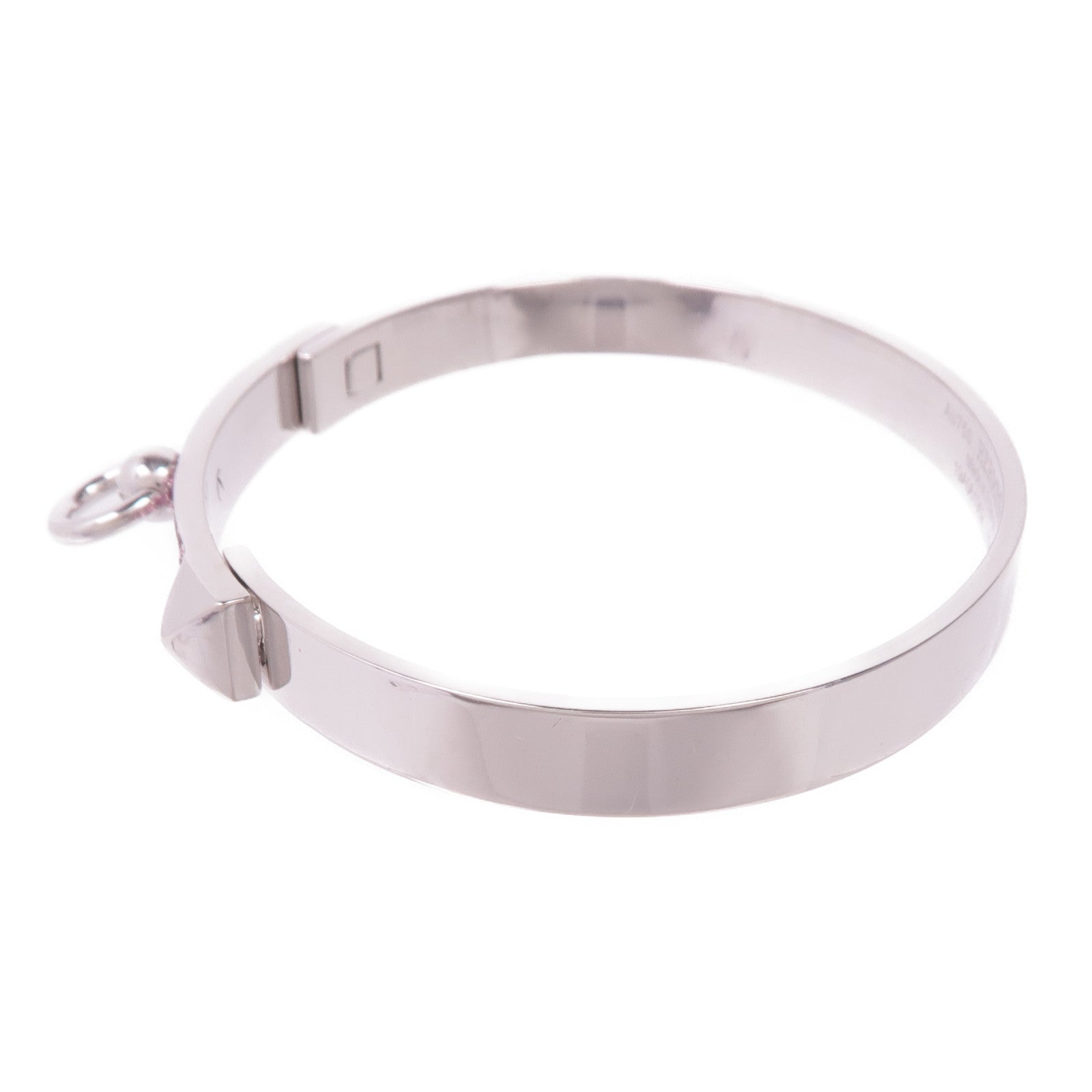 HERMES 18K白金CDC Collier de chien Bracelet石榴石手鐲