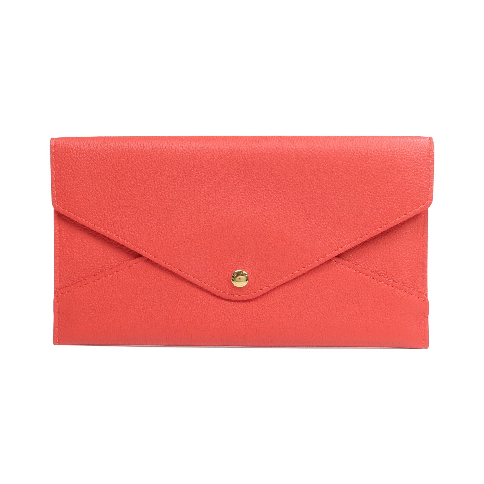 LOUIS VUITTON 牛皮皮革Envelope Wallet金扣長錢包