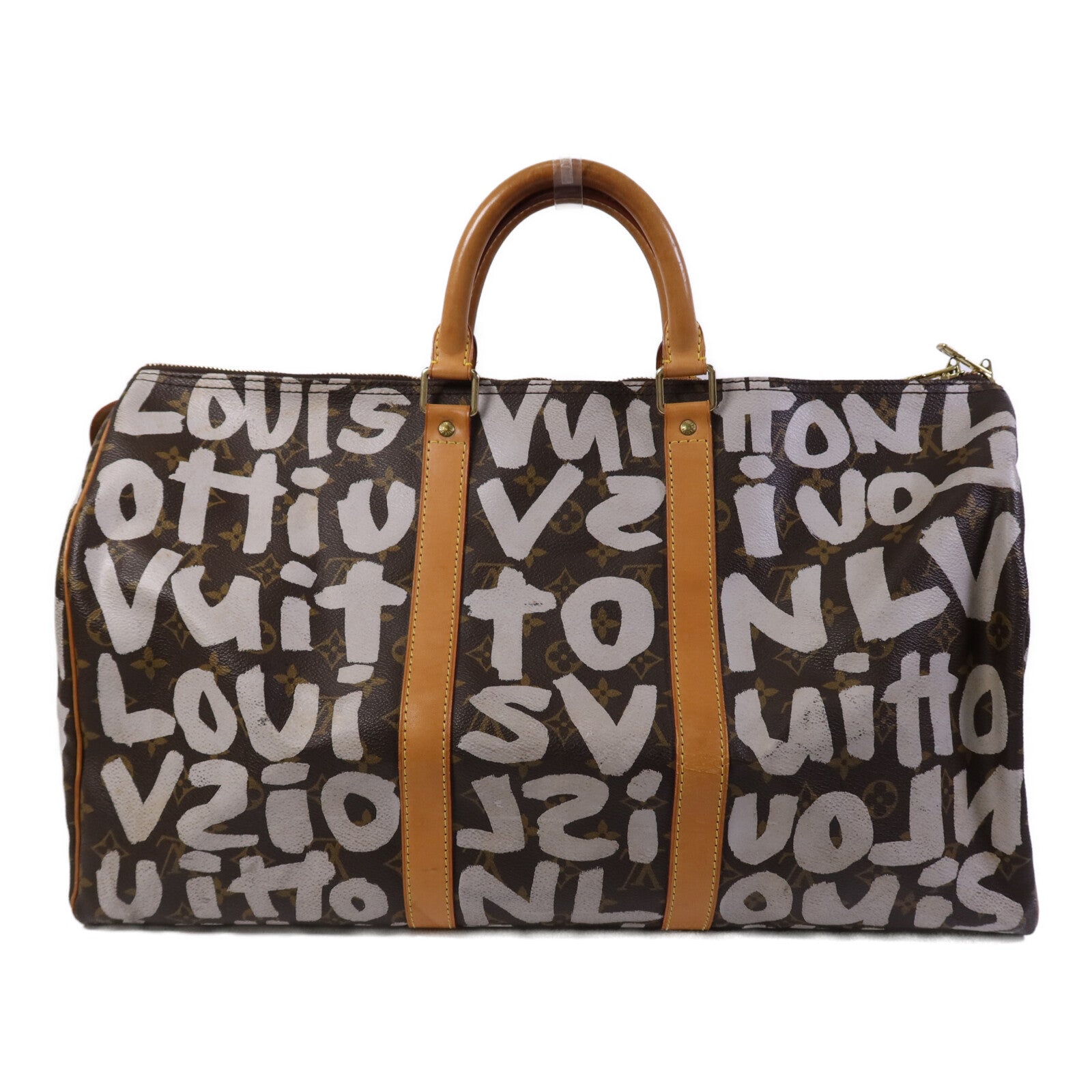 LOUIS VUITTON Monogram Graffiti Keepall 50金扣手挽袋