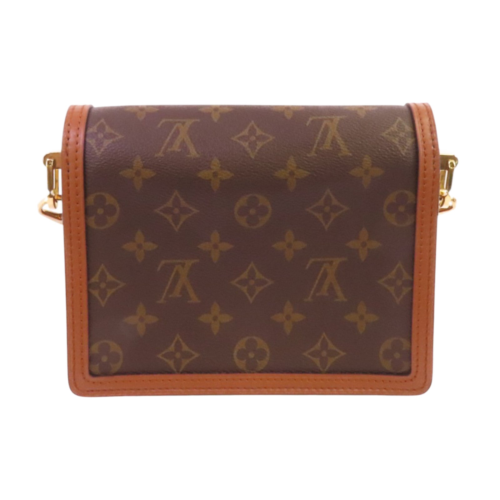 LOUIS VUITTON Monogram Reverse Mini Dauphine金扣肩背袋