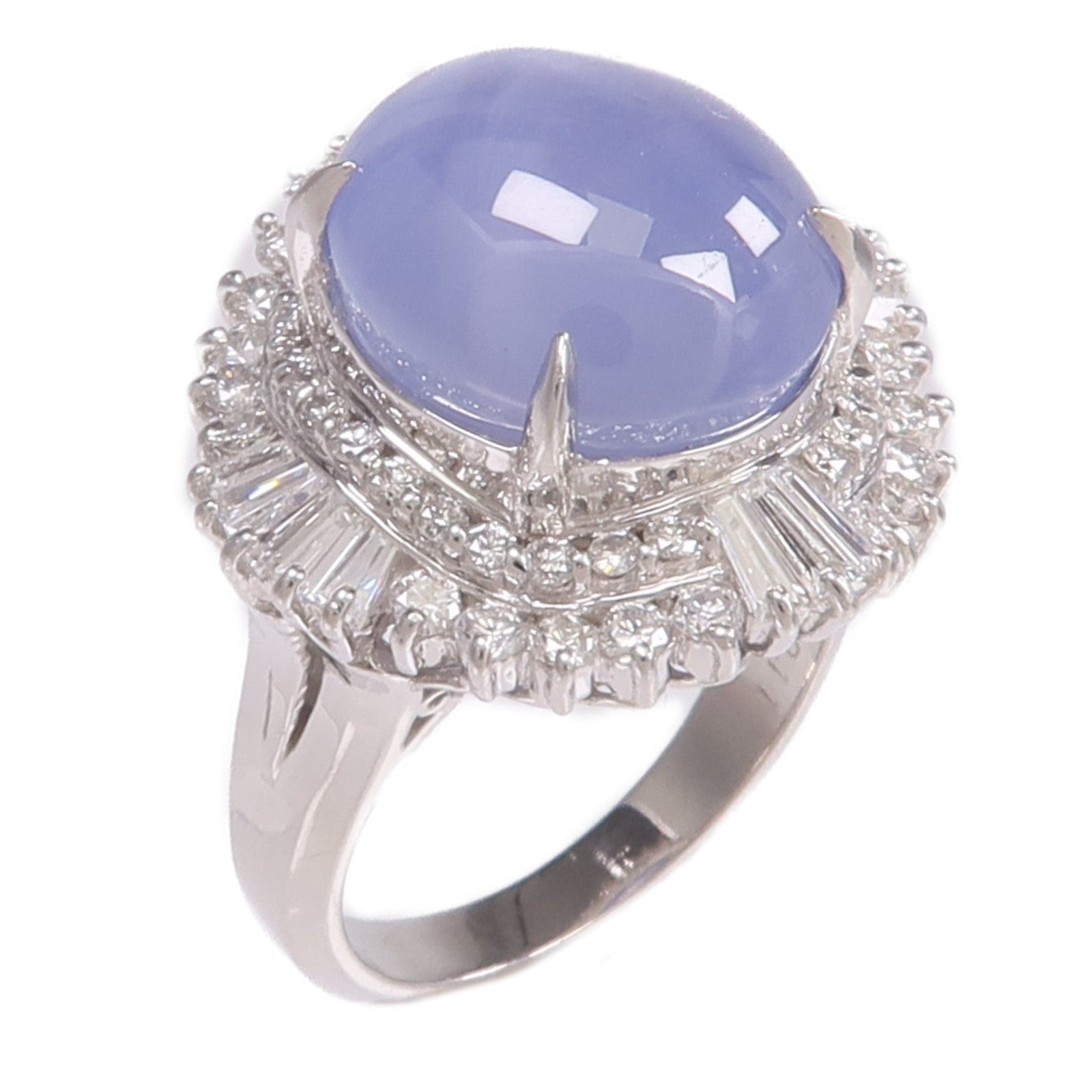 JEWELRY PT900鉑金Sapphire Diamond Ring藍寶石/鑽石戒指