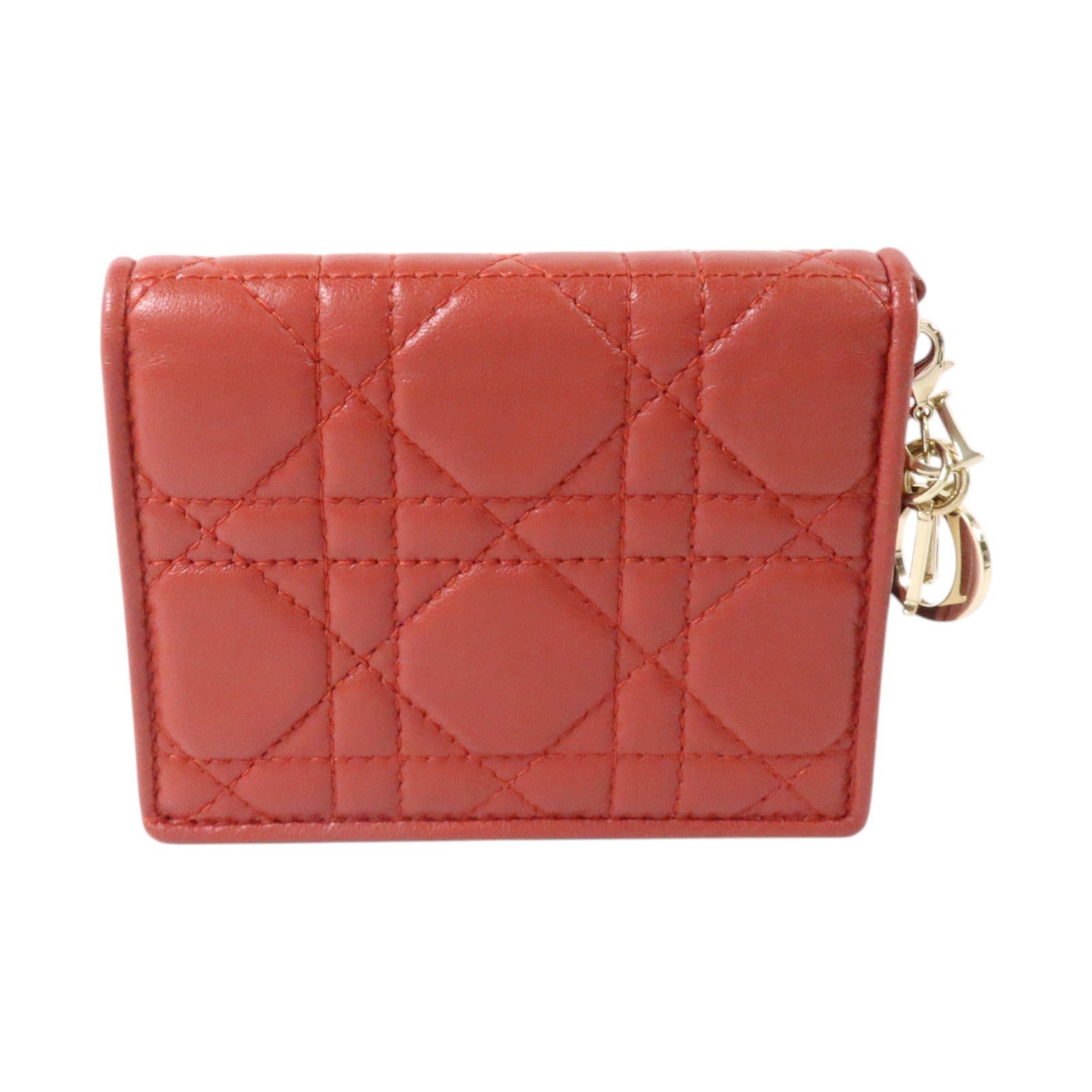 Dior 羊皮皮革Mini Lady Dior Wallet金扣錢包