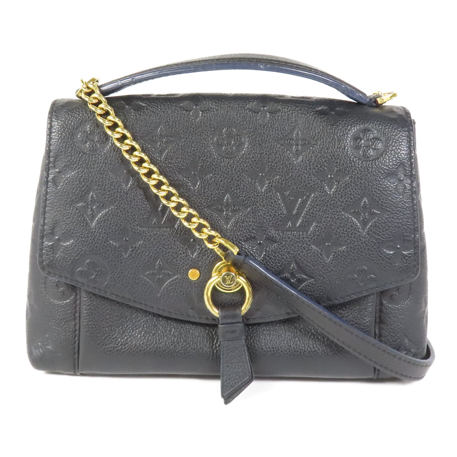 LOUIS VUITTON 【激減優惠】Monogram Empreinte Blanche BB金扣肩背袋