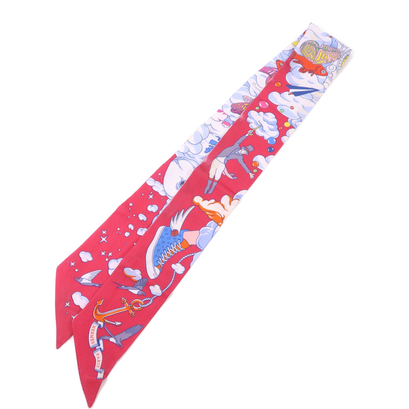 HERMES 絲質Twilly絲巾