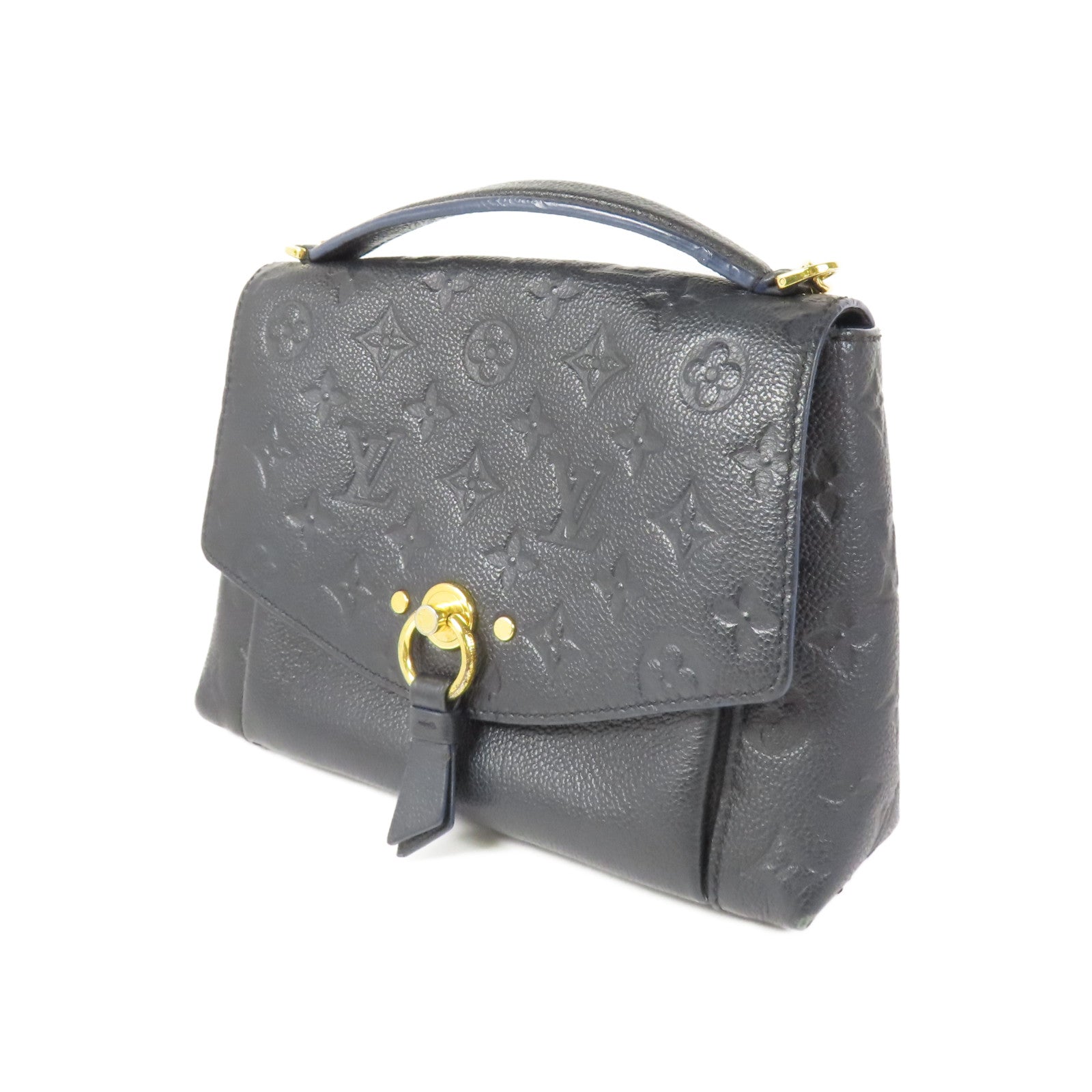 LOUIS VUITTON 【激減優惠】Monogram Empreinte Blanche BB金扣肩背袋