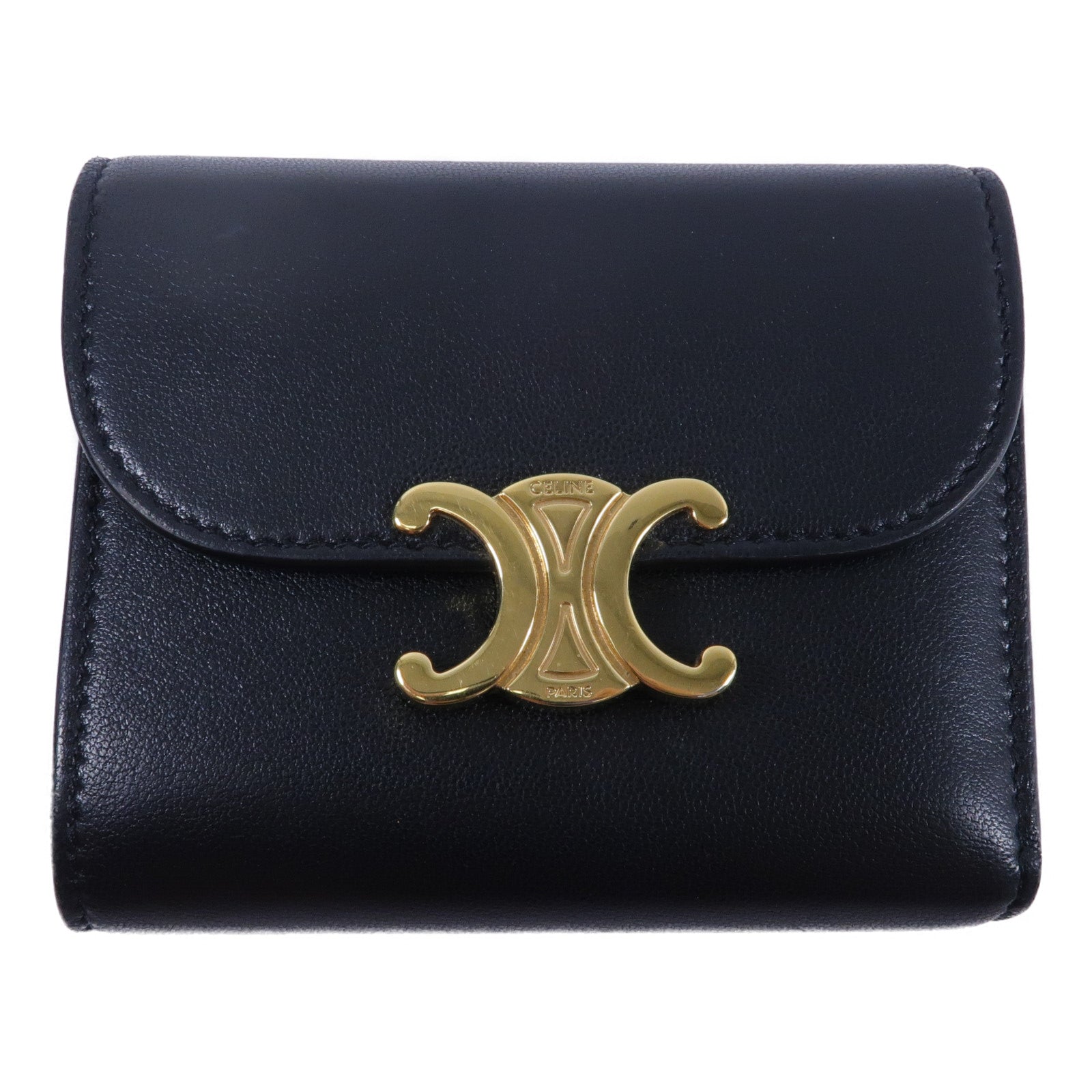 CELINE 羊皮皮革Small Flap Wallet銀包