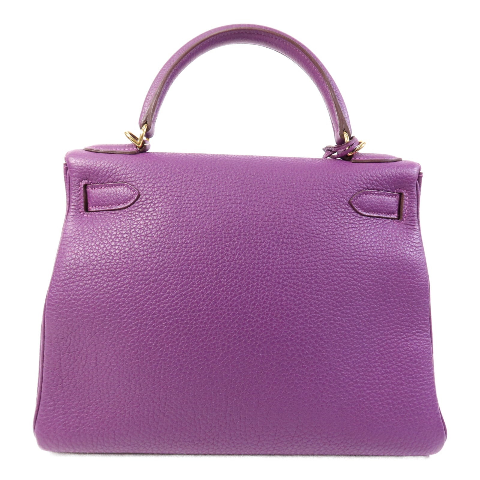 HERMES Togo皮革Kelly 28金扣手挽肩背兩用袋Anemone