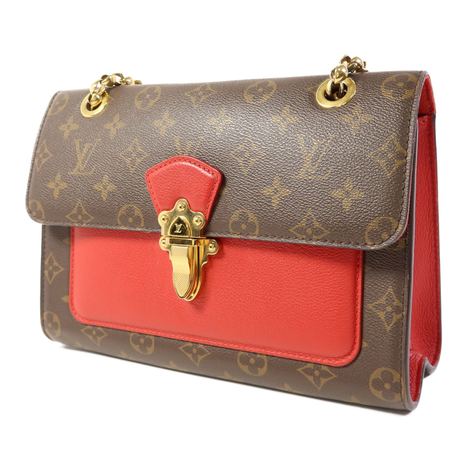 LOUIS VUITTON Monogram Victoire金扣鏈帶肩背袋