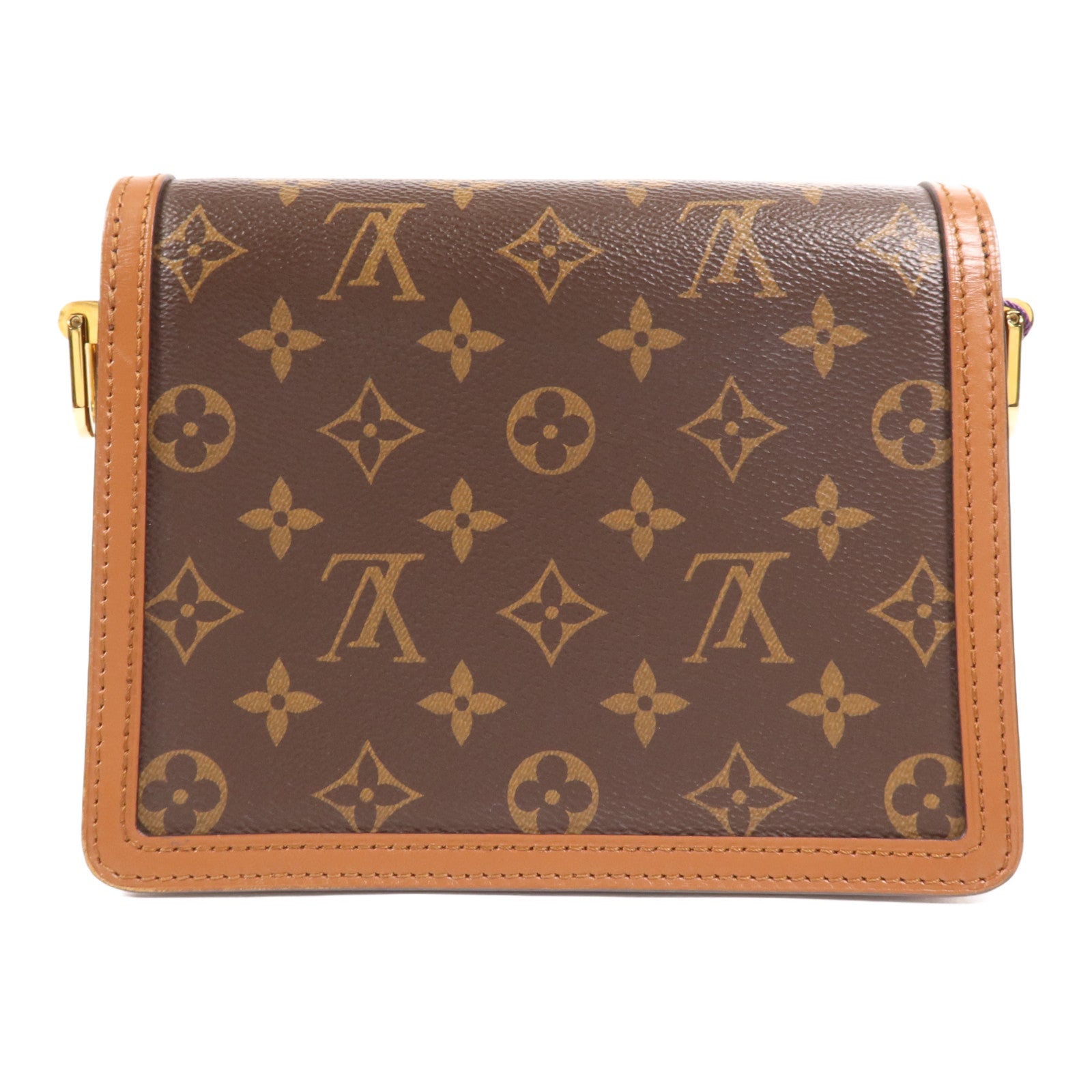 LOUIS VUITTON Monogram Reverse Mini Dauphine金扣肩背袋
