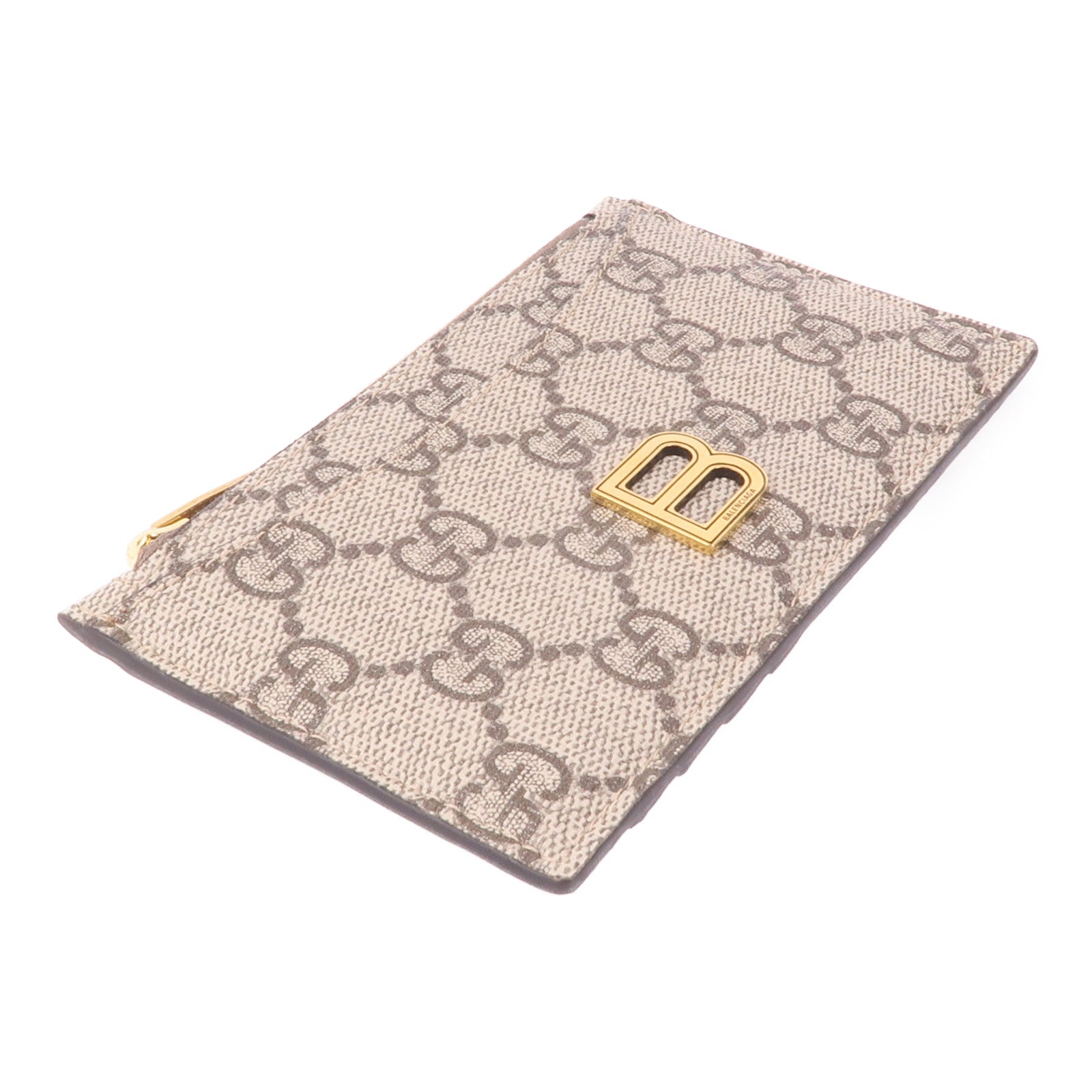GUCCI 塗層帆布Gucci x Balenciaga Card Case金扣卡片套