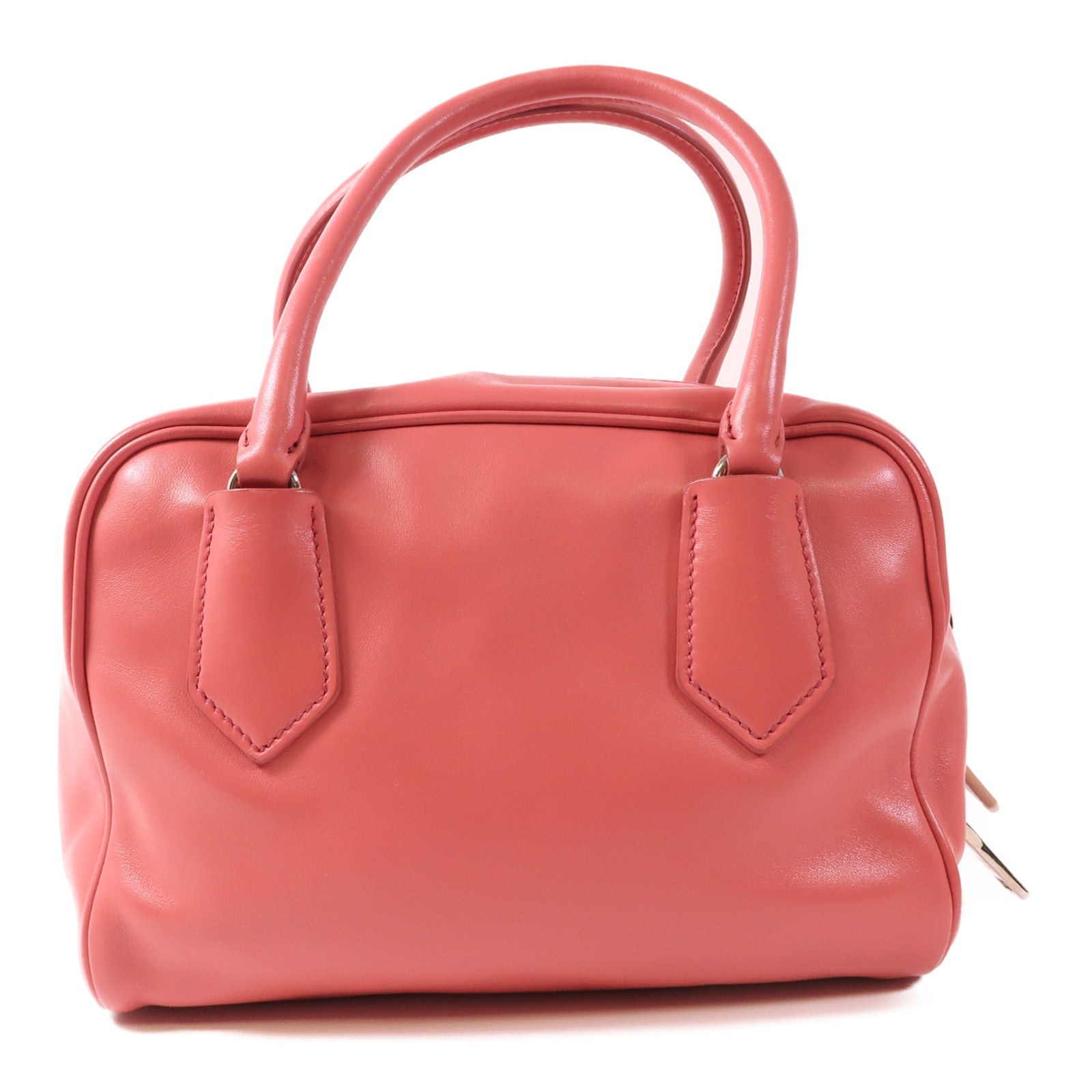 PRADA 牛皮皮革2 Way Shoulder銀扣手挽肩背兩用袋