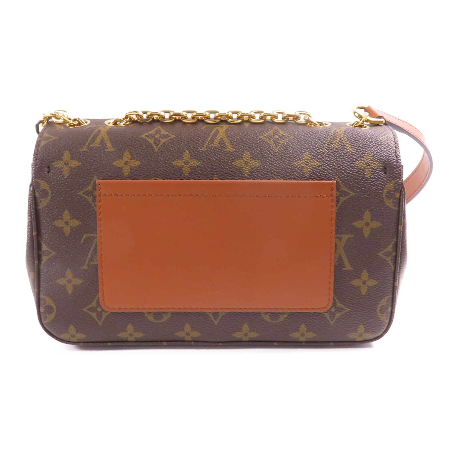 LOUIS VUITTON Monogram Marceau金扣鏈帶肩背袋棕色