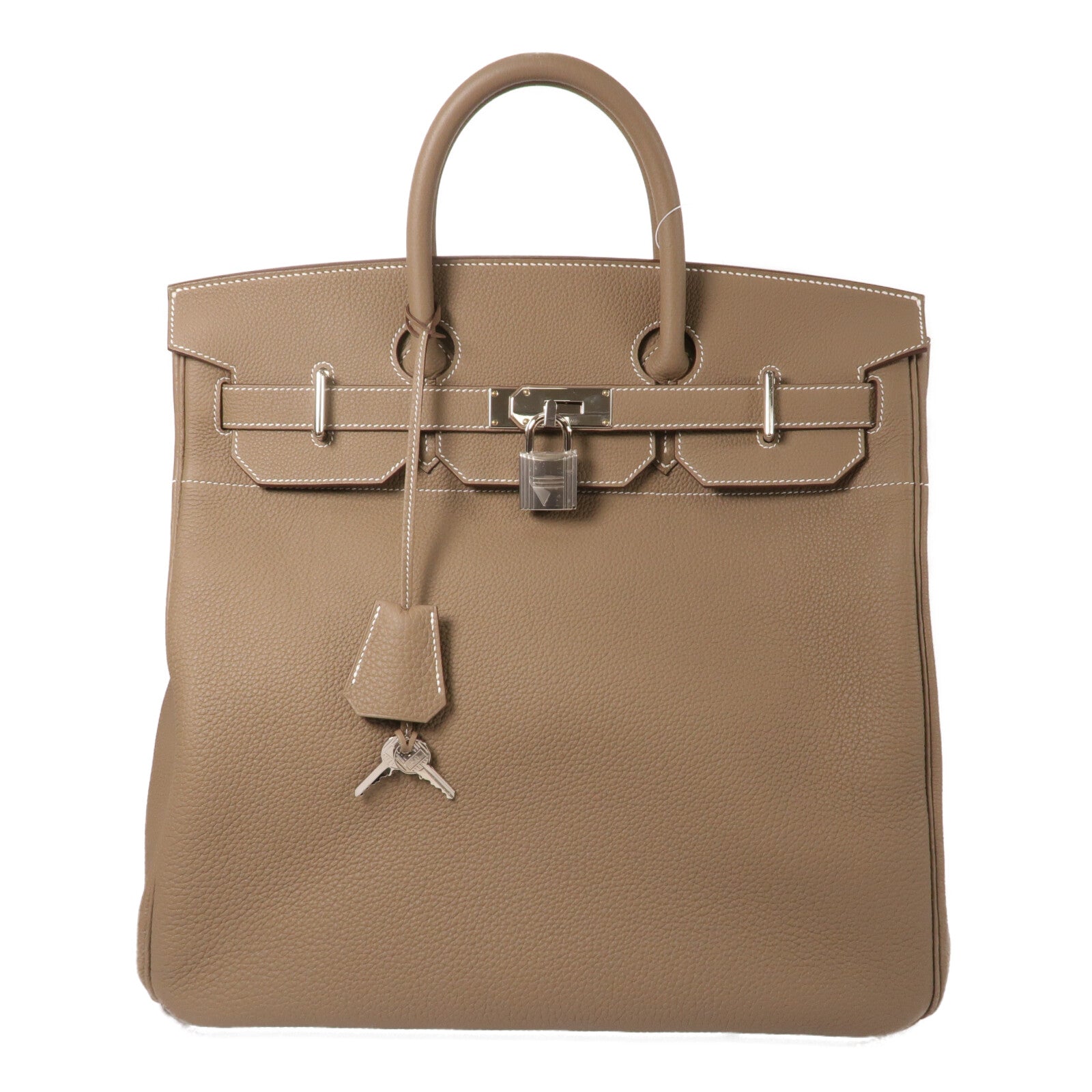 HERMES Togo皮革Haut A Courroies 40手挽袋Etoupe