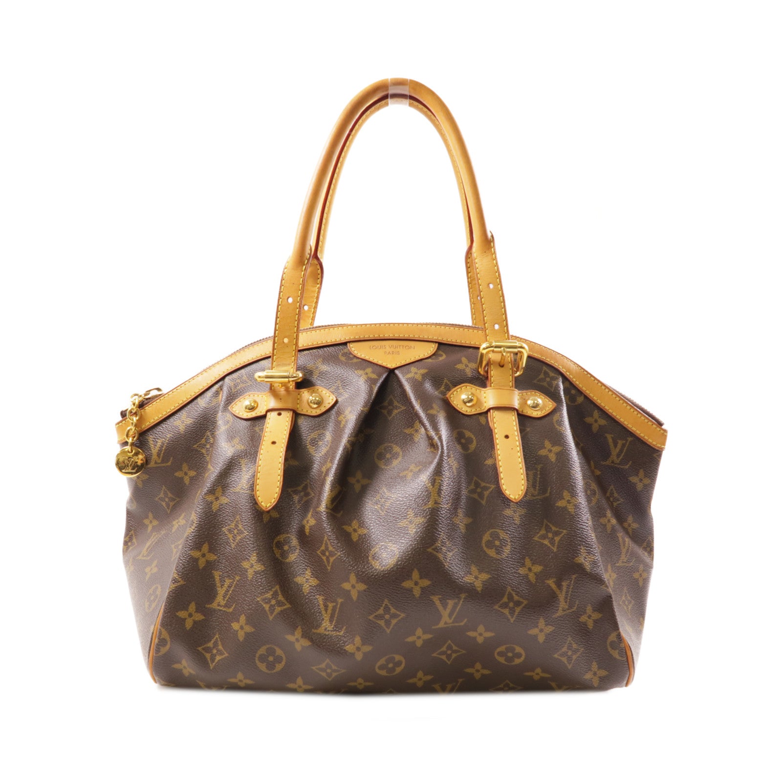 LOUIS VUITTON Monogram Tivoli GM金扣肩背袋棕色