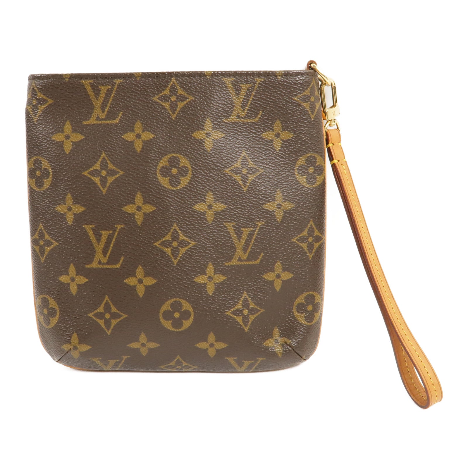 LOUIS VUITTON Monogram Particion金扣手拿包棕色