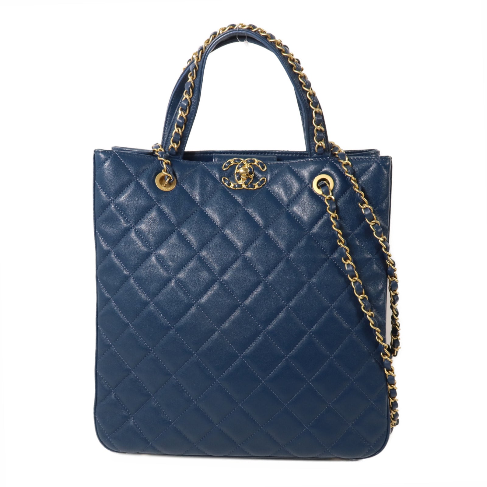 CHANEL 牛皮皮革Chanel 19 Tote Bag鏈帶手挽肩背兩用袋