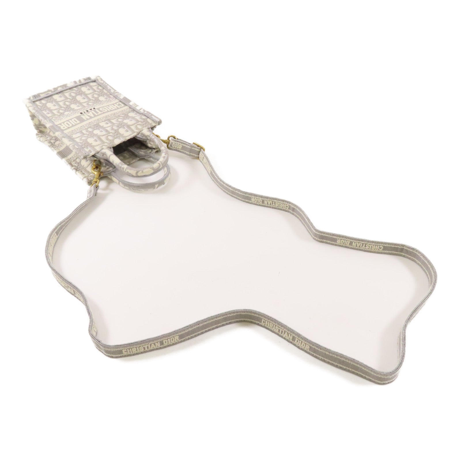 Dior 帆布Mini Book Tote金扣手挽肩背兩用袋