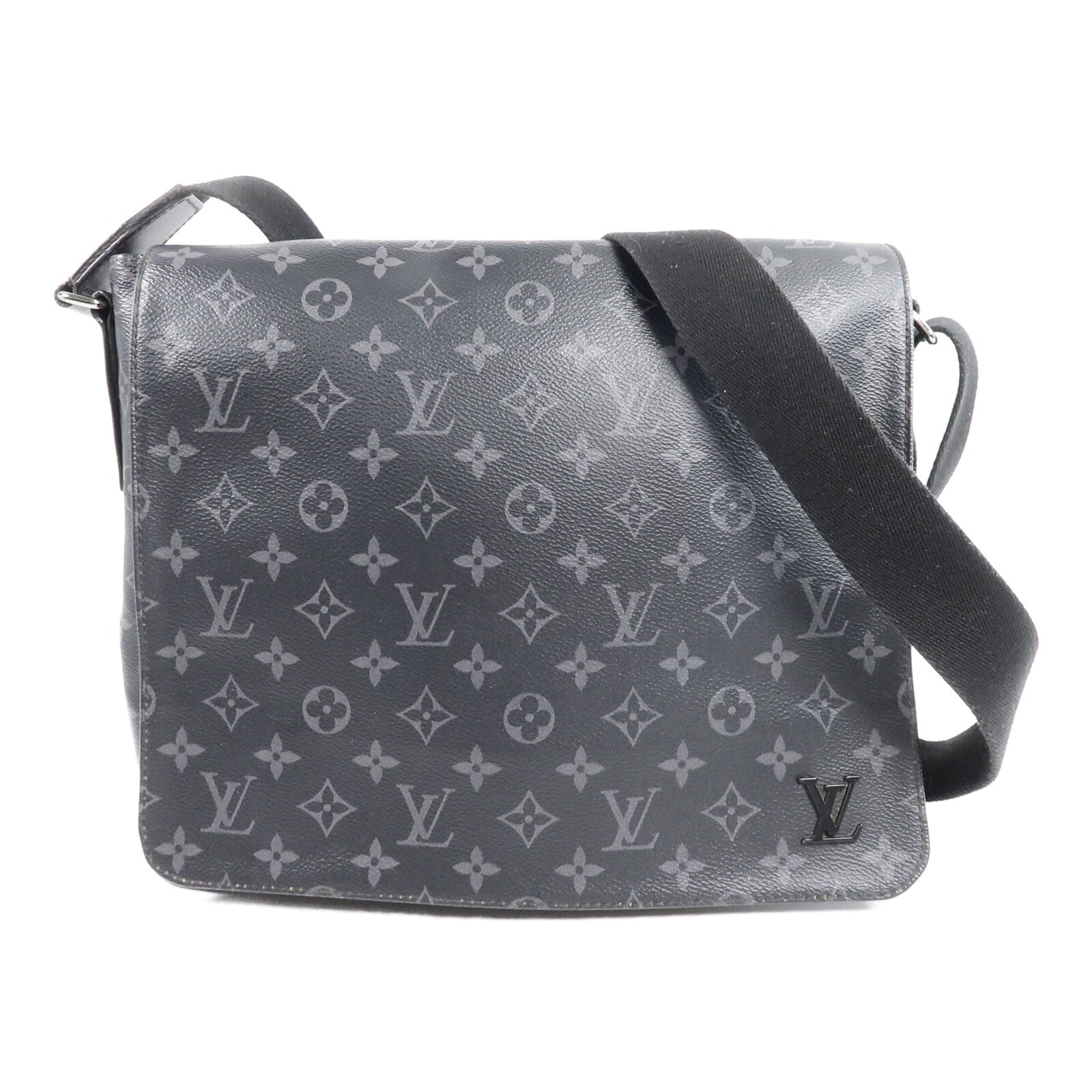 LOUIS VUITTON Monogram Eclipse District MM NM肩背袋