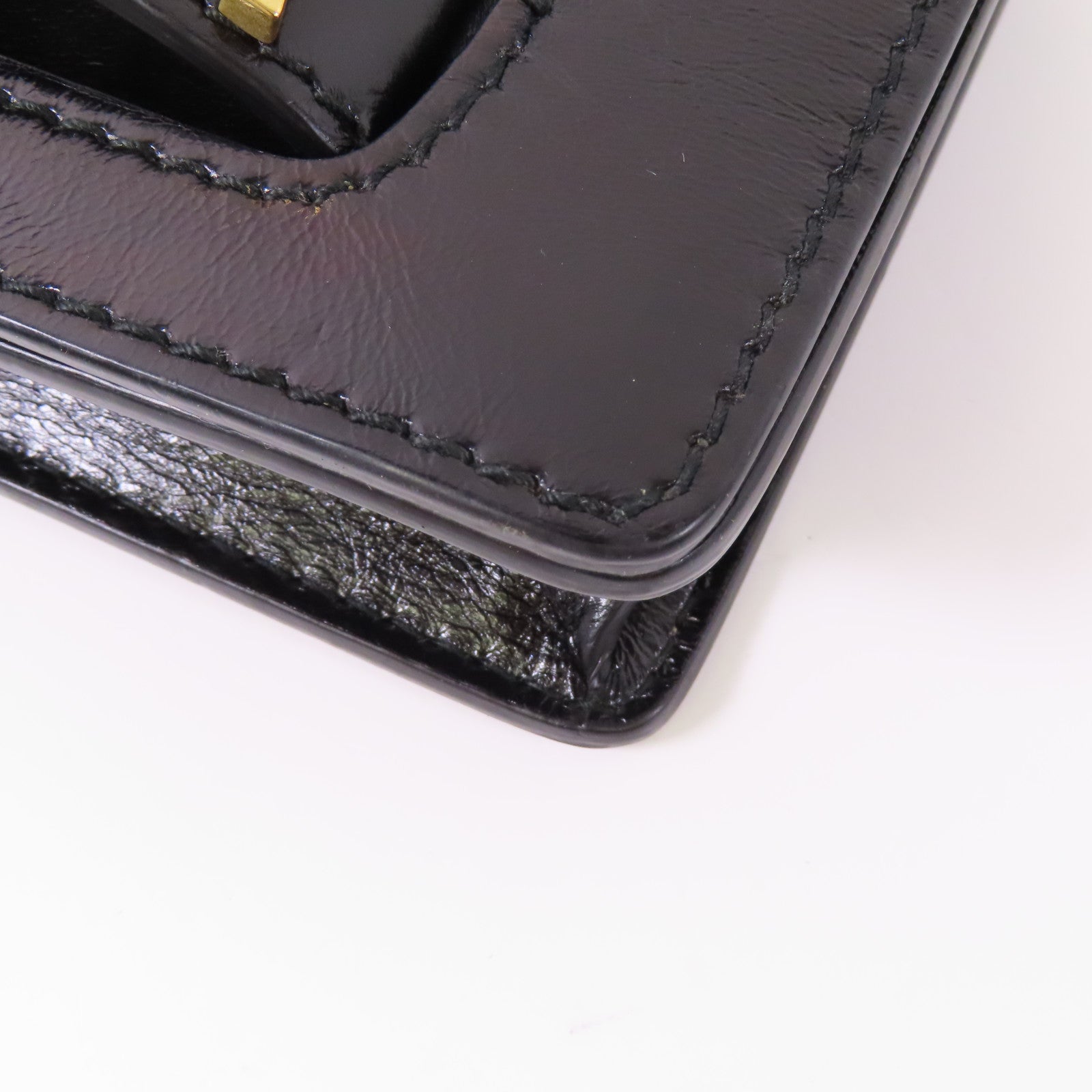 Dior CD GHW J'ADior Chain Shoulder Bag Calfskin Leather Black