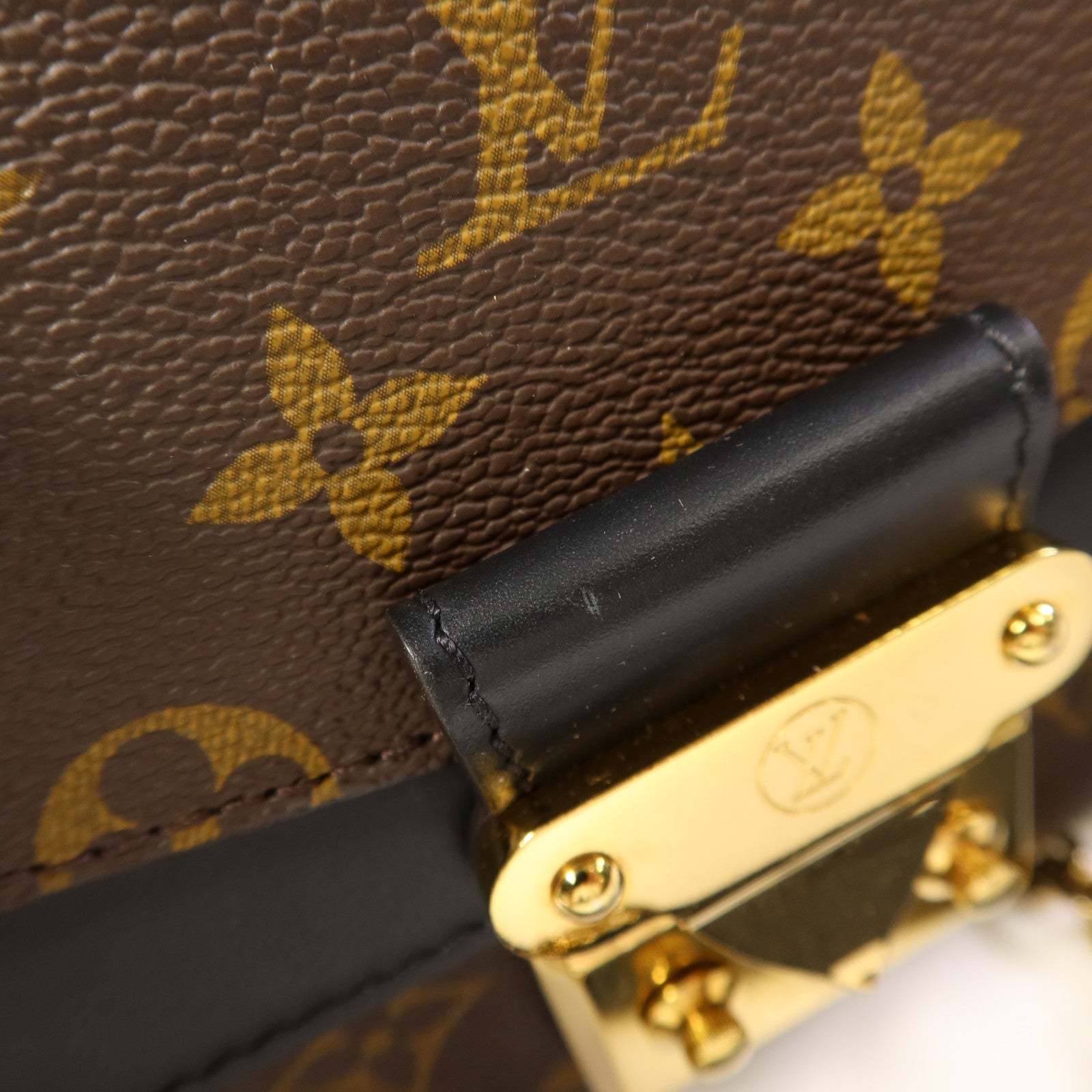 LOUIS VUITTON Monogram Marceau金扣肩背袋棕色