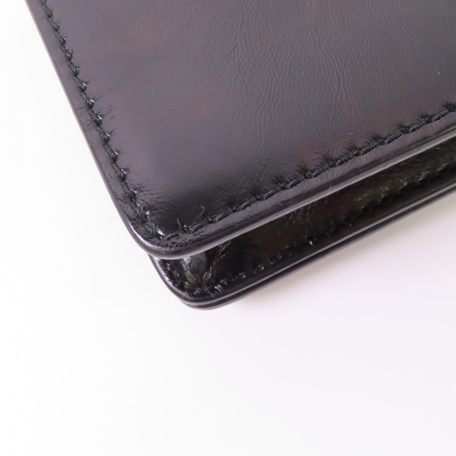 Dior CD GHW J'ADior Chain Shoulder Bag Calfskin Leather Black