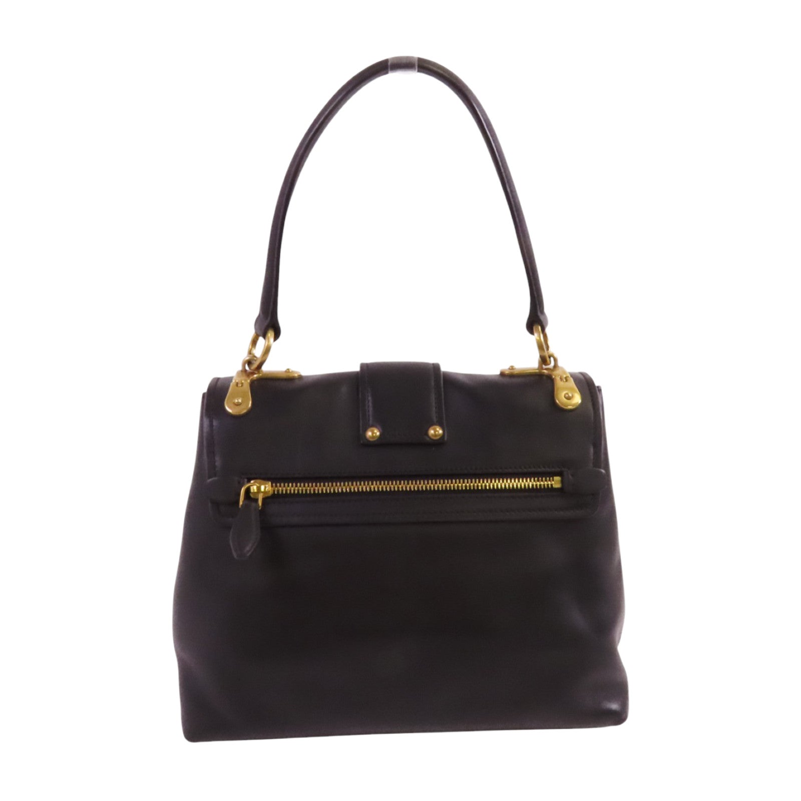 PRADA 牛皮皮革City Bag金扣肩背袋