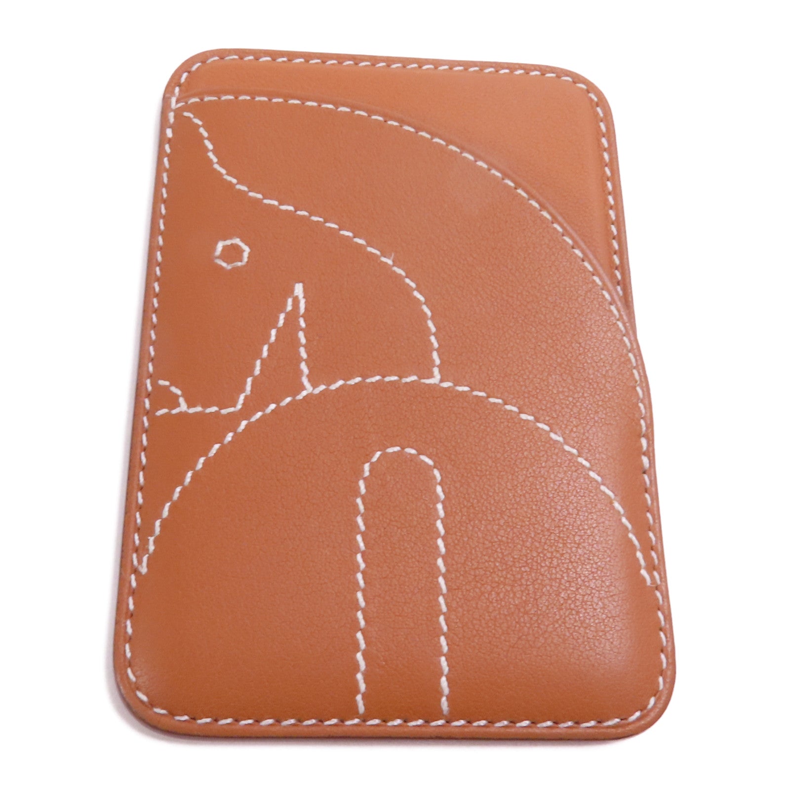 HERMES 【萬聖節商品】Swift皮革Horse MagSafe Card Holder卡夾Gold