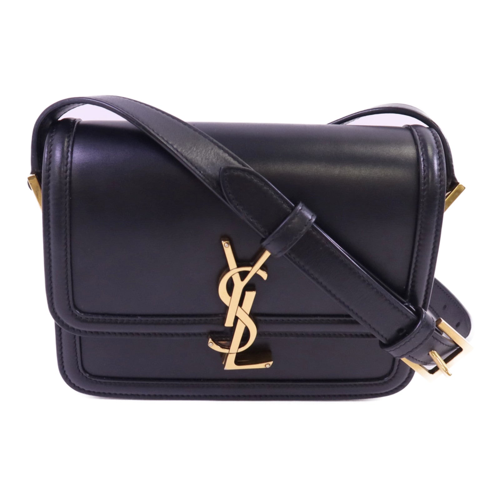 SAINT LAURENT 牛皮皮革Paris Solferino金扣肩背袋