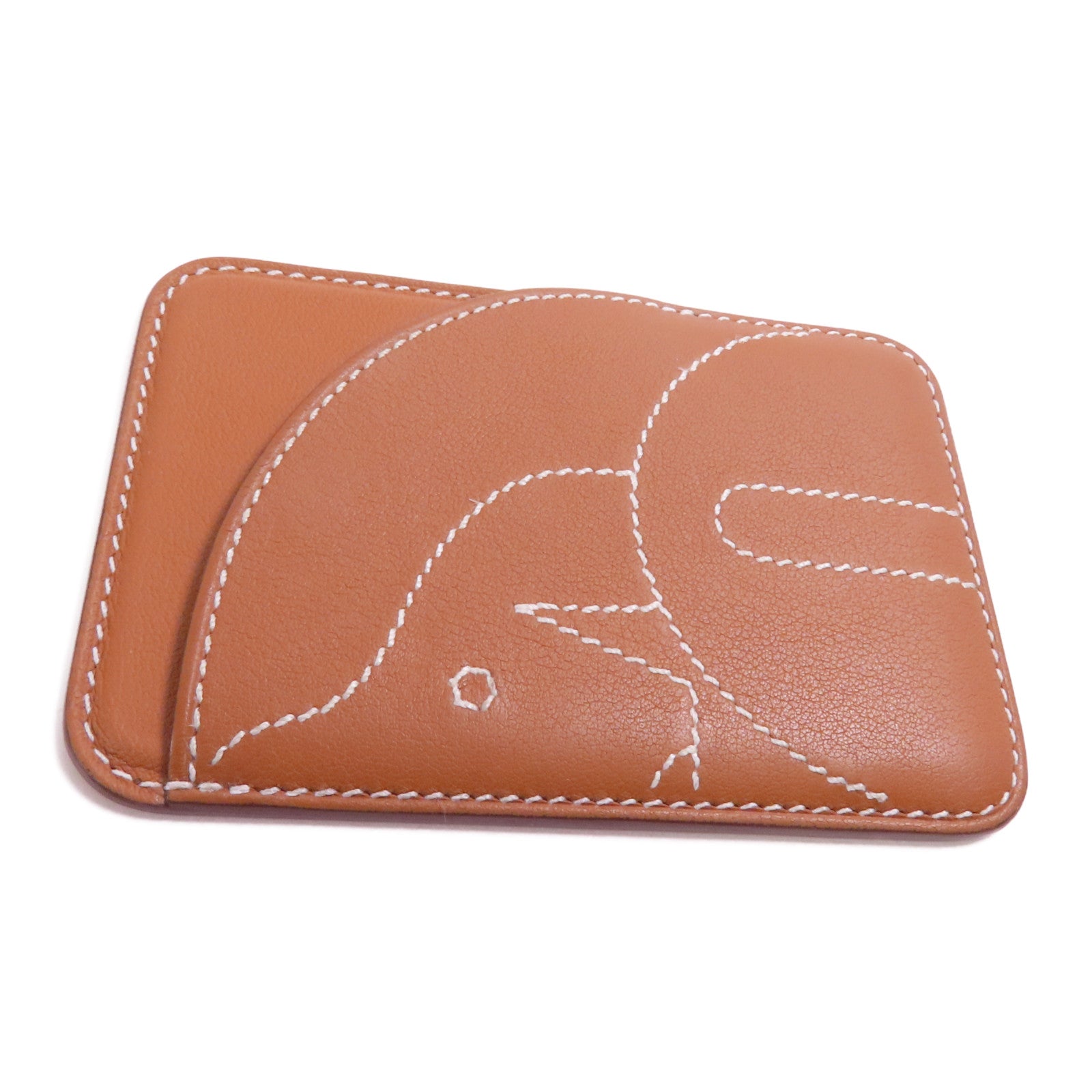 HERMES 【萬聖節商品】Swift皮革Horse MagSafe Card Holder卡夾Gold