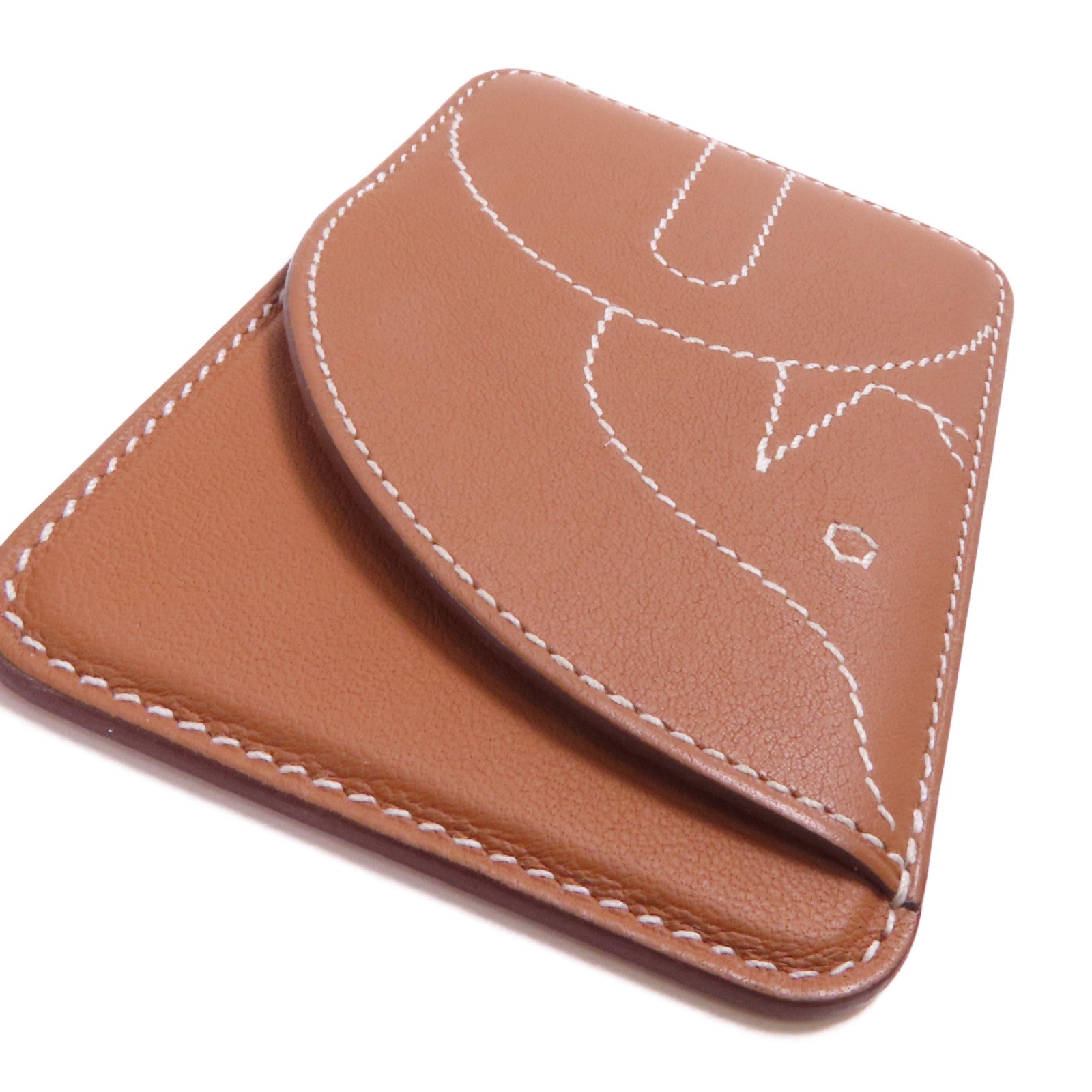 HERMES 【萬聖節商品】Swift皮革Horse MagSafe Card Holder卡夾Gold