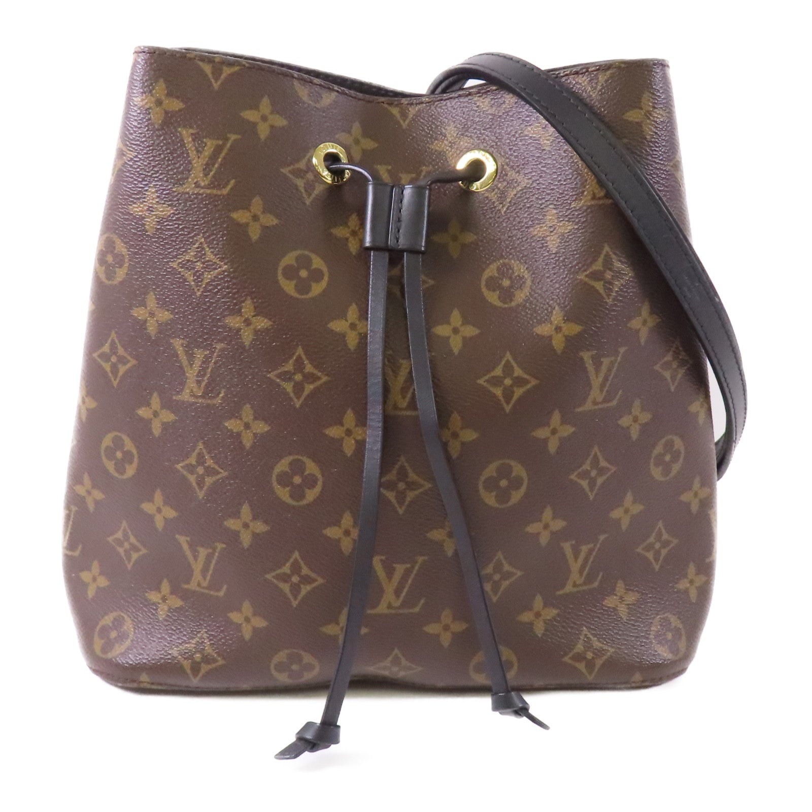 LOUIS VUITTON LV GHW Neo Noe MM Shoulder Handbag M44020 Monogram Brown