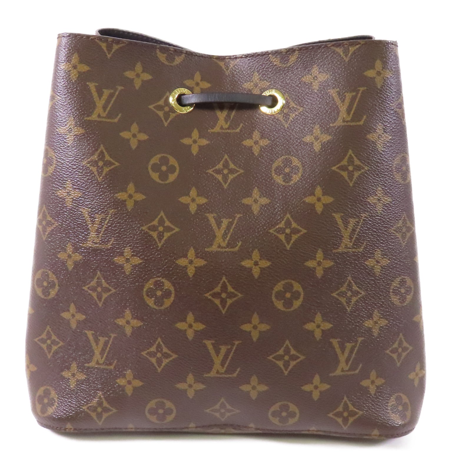LOUIS VUITTON LV GHW Neo Noe MM Shoulder Handbag M44020 Monogram Brown