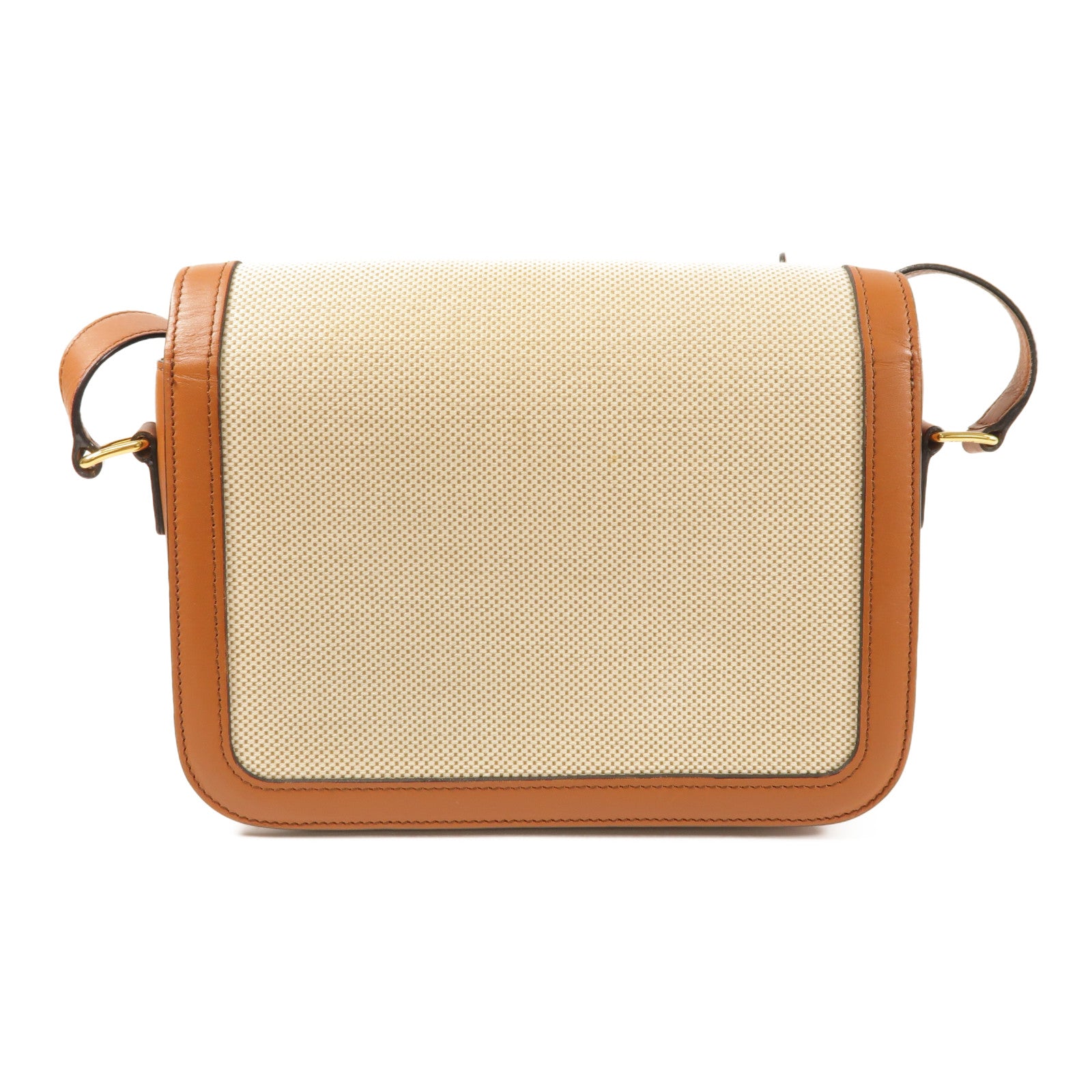 CELINE 帆布Teen Triomphe金扣肩背袋