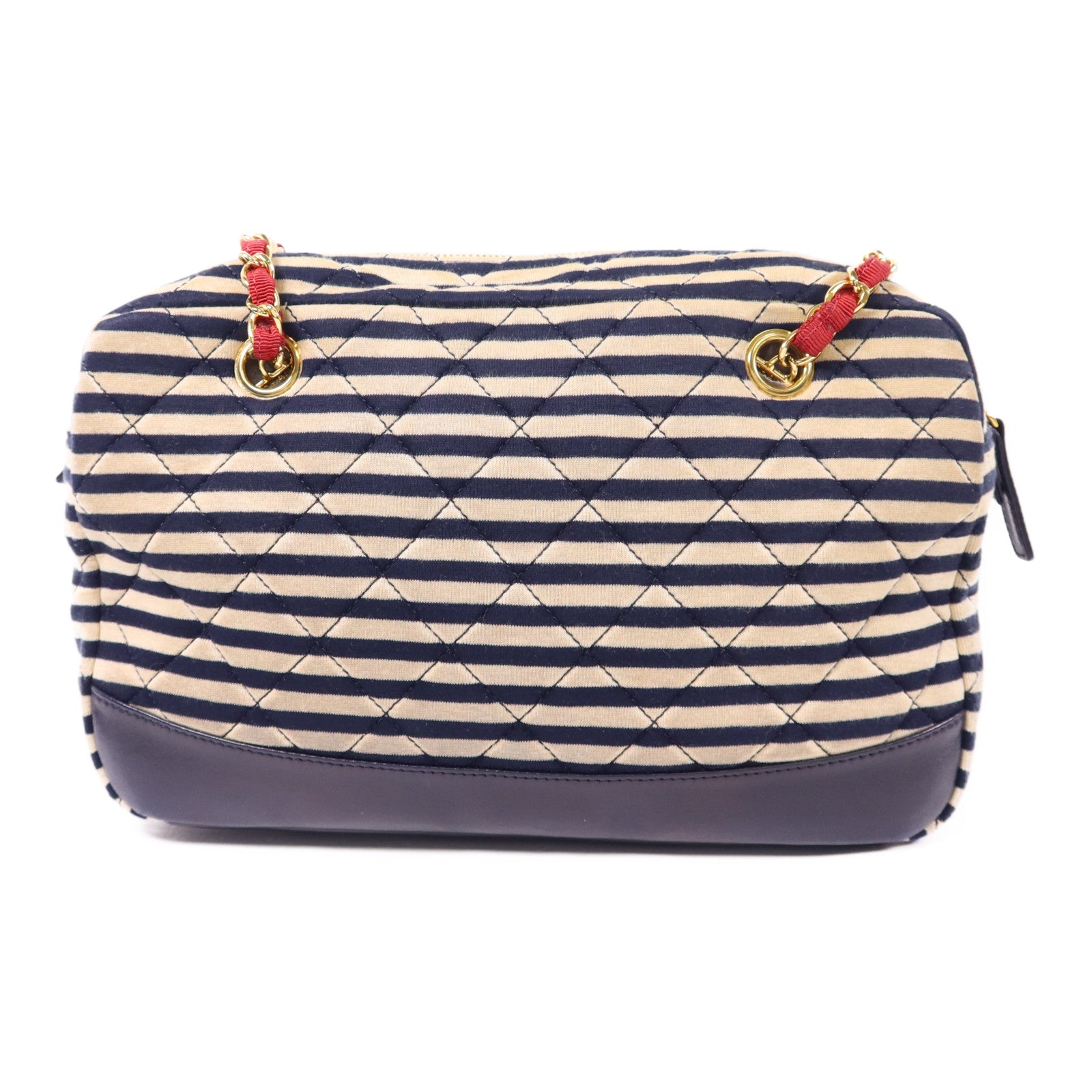 CHANEL 布料Chain Shoulder Bag金扣鏈帶肩背袋