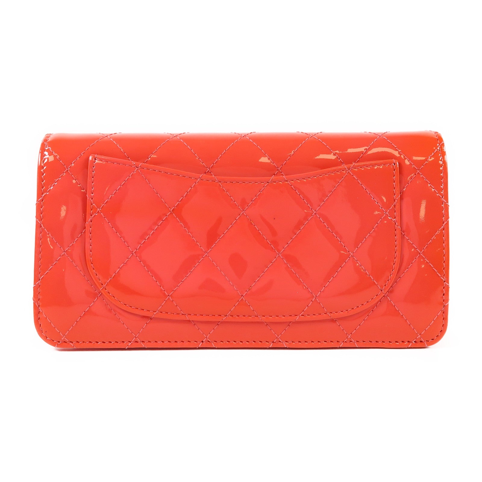 CHANEL 【激減優惠】漆皮皮革Long Wallet銀扣長錢包