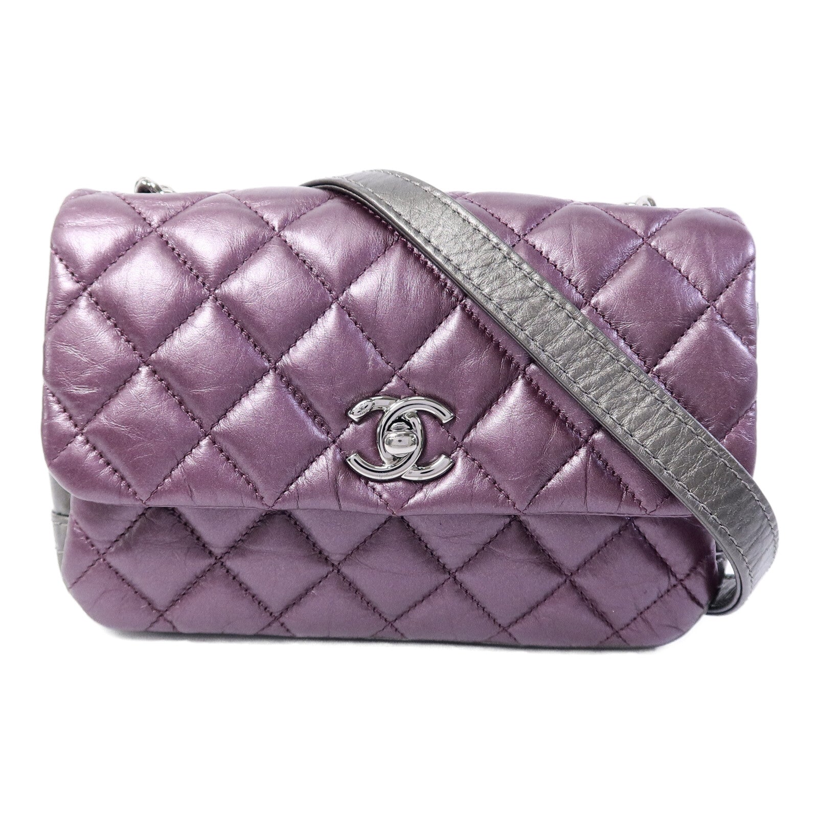 CHANEL 羊皮皮革2 Way Shoulder Bag手挽肩背兩用袋
