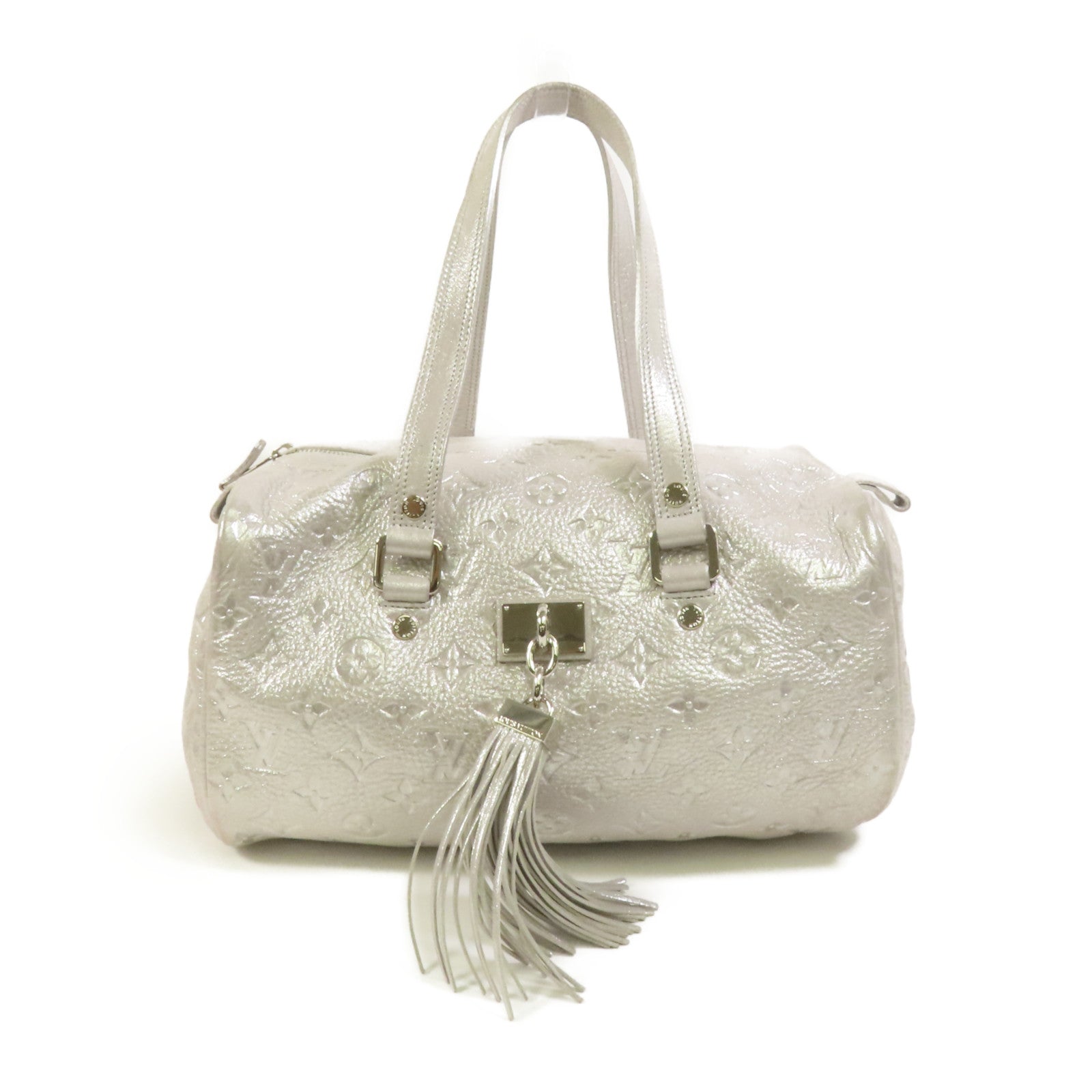 LOUIS VUITTON Monogram Shimmer Comet Boston Bag銀扣肩背袋