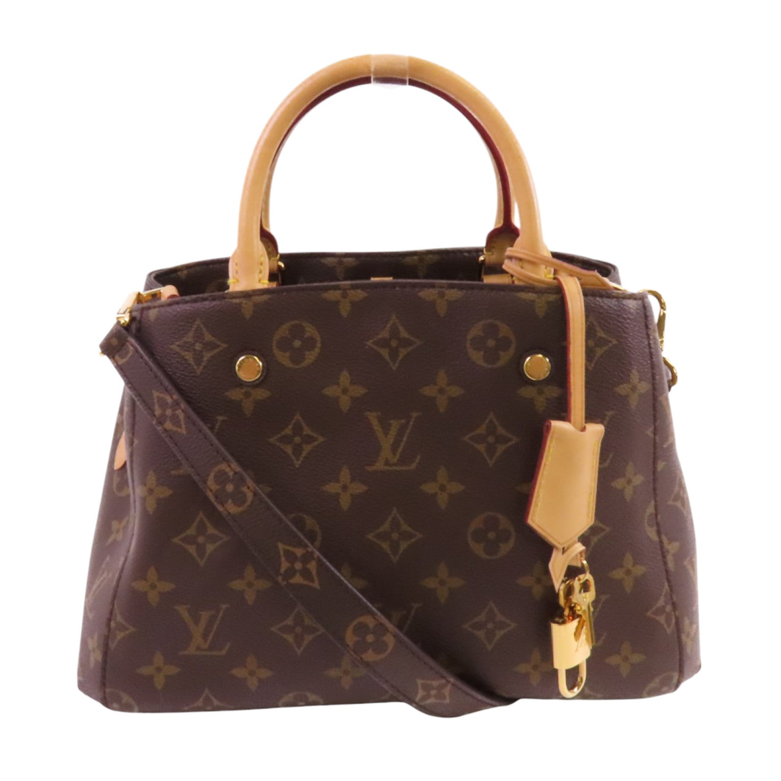 LOUIS VUITTON Monogram Montaigne BB金扣手挽肩背兩用袋