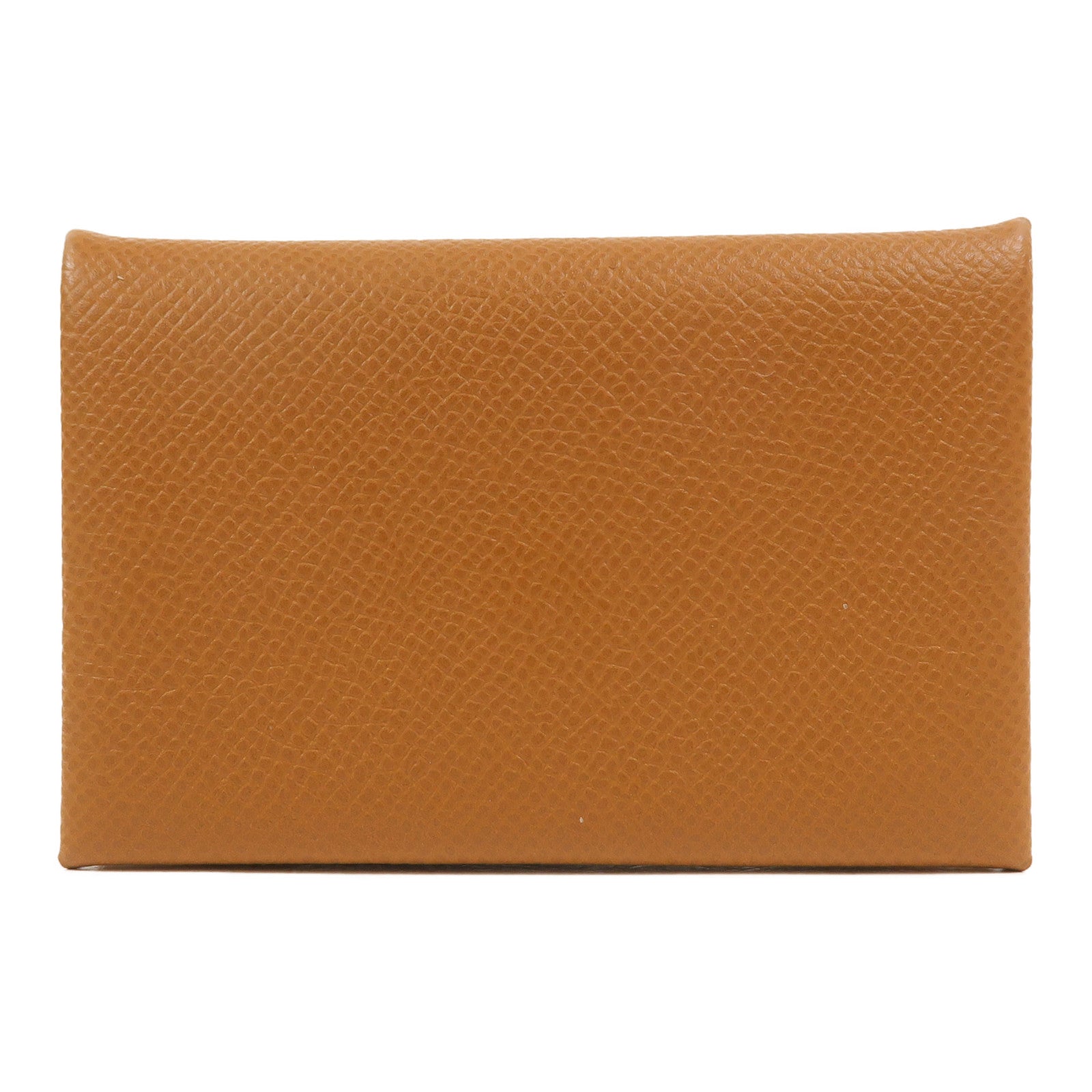 HERMES Epsom皮革Calvi卡片套Gold