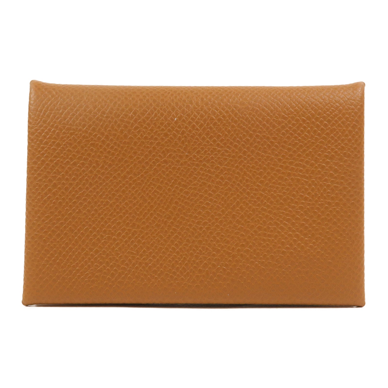 HERMES Epsom皮革Calvi卡片套Gold