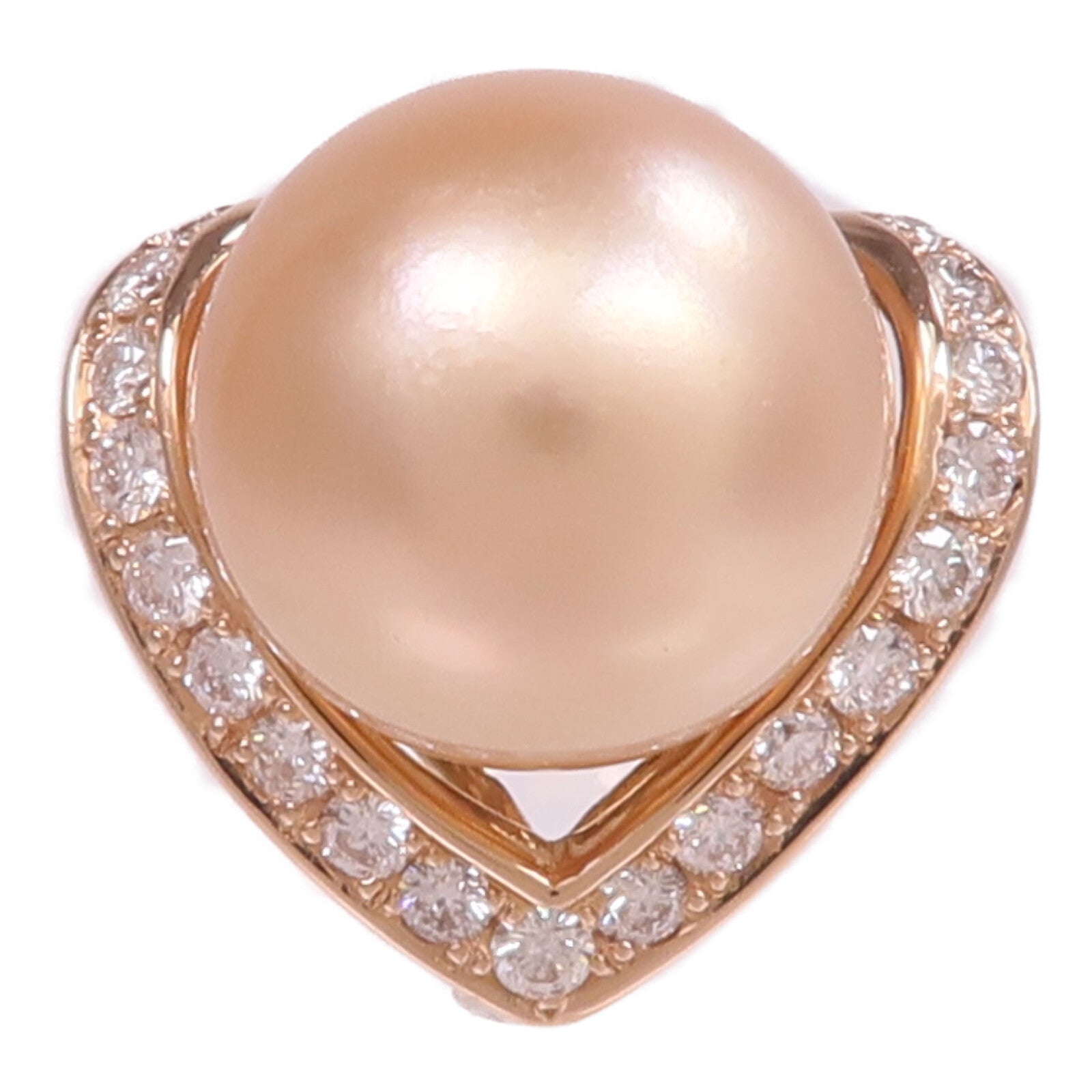 JEWELRY 18K玫瑰金Pearl Diamond Ring珍珠/鑽石戒指