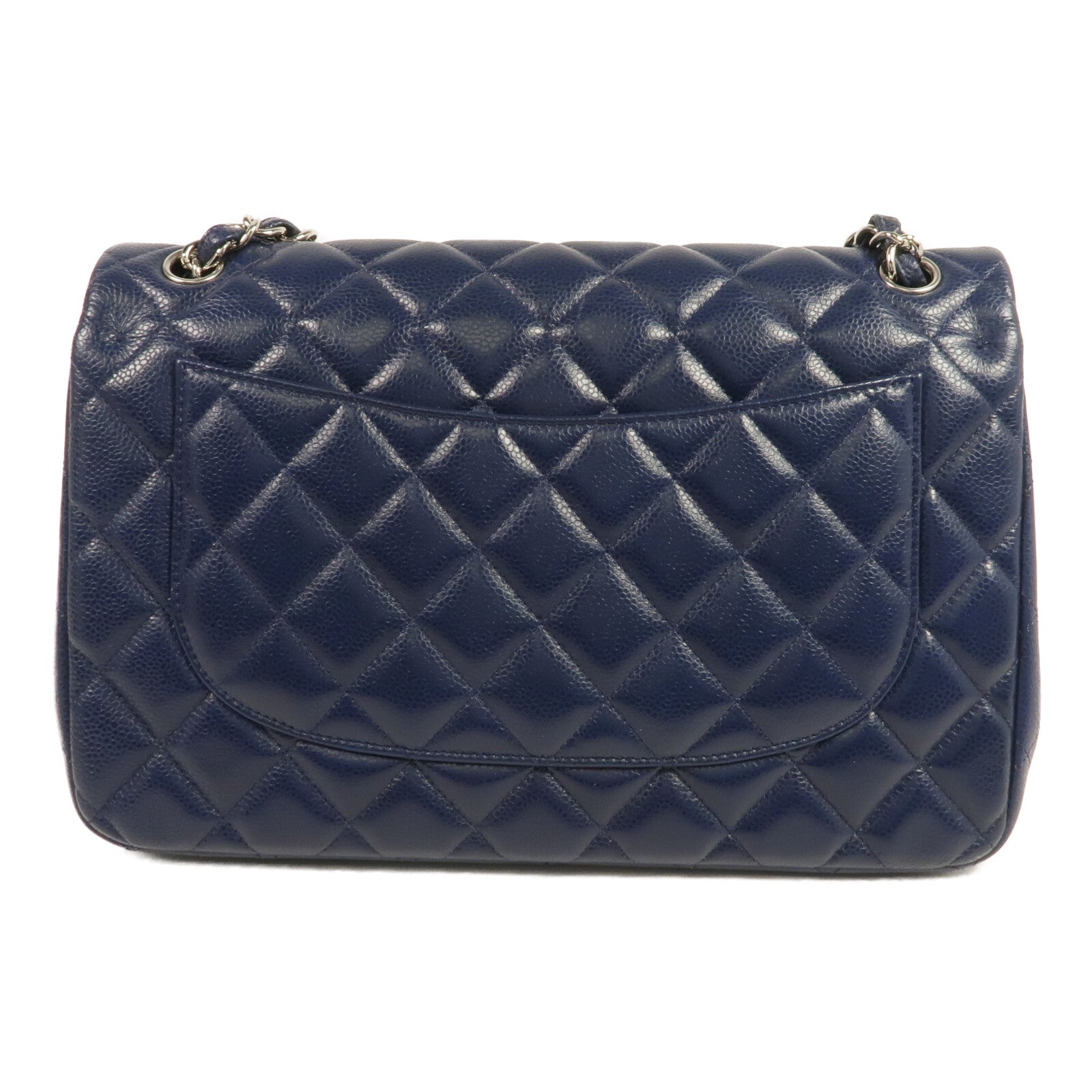 CHANEL 牛皮皮革Large Classic鏈帶肩背袋銀扣鏈帶肩背袋