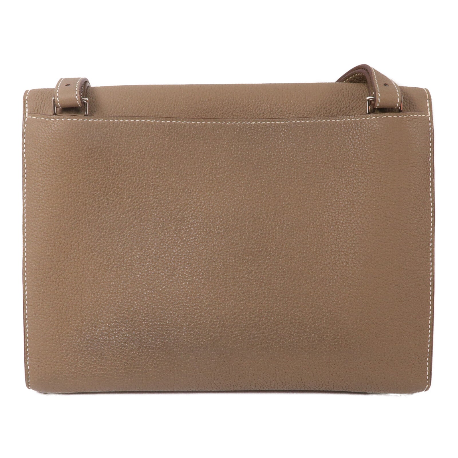 HERMES Togo皮革Depeches 29 Messenger肩背袋Etoupe